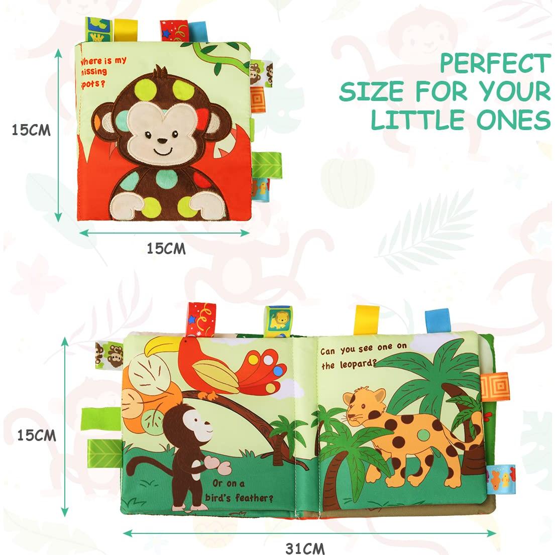 Libro Suave para Bebés Vicloon Mono Colorido 0-3 Años