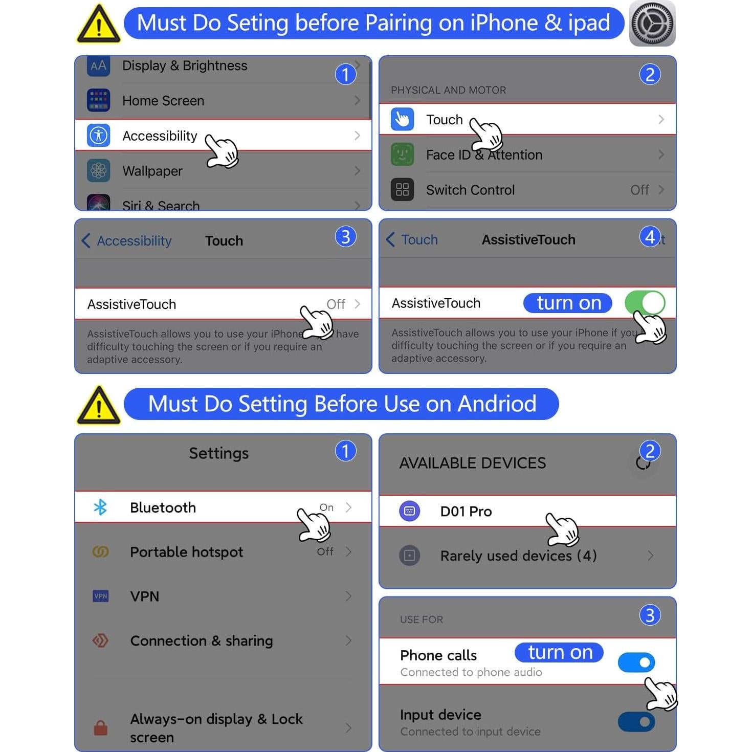 Anillo Control Remoto Bluetooth Zttopo para TikTok y Kindle