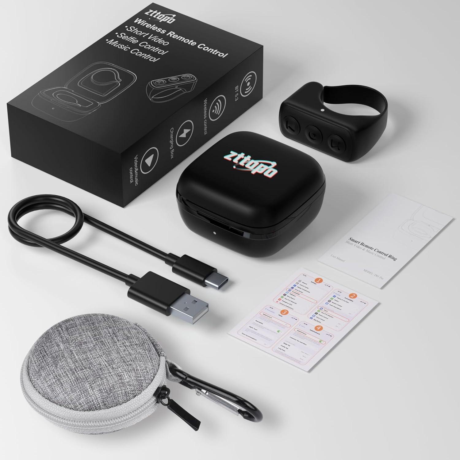 Anillo Control Remoto Bluetooth Zttopo para TikTok y Kindle