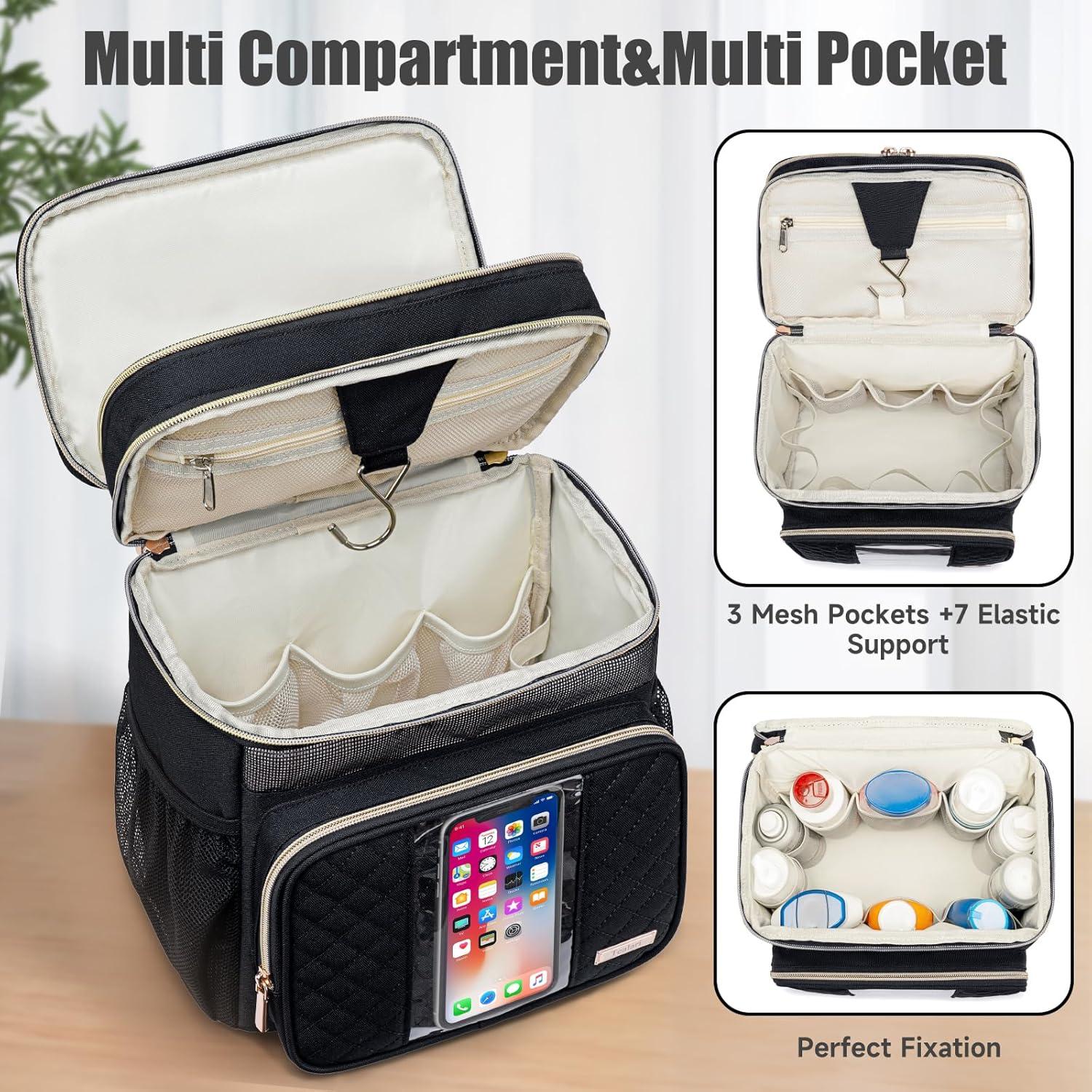 Bolsa de Aseo Grande Unisex Resistente al Agua 26.7x19.6x28.4cm