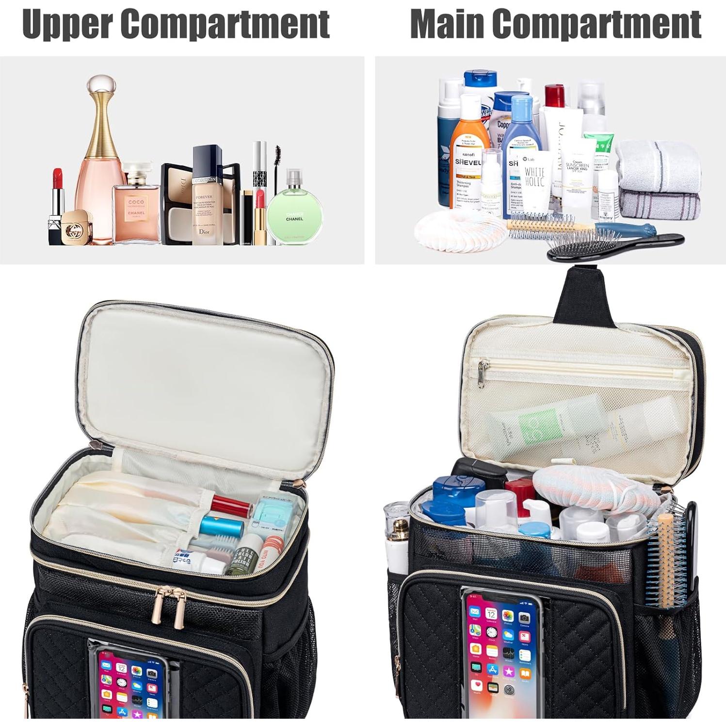 Bolsa de Aseo Grande Unisex Resistente al Agua 26.7x19.6x28.4cm