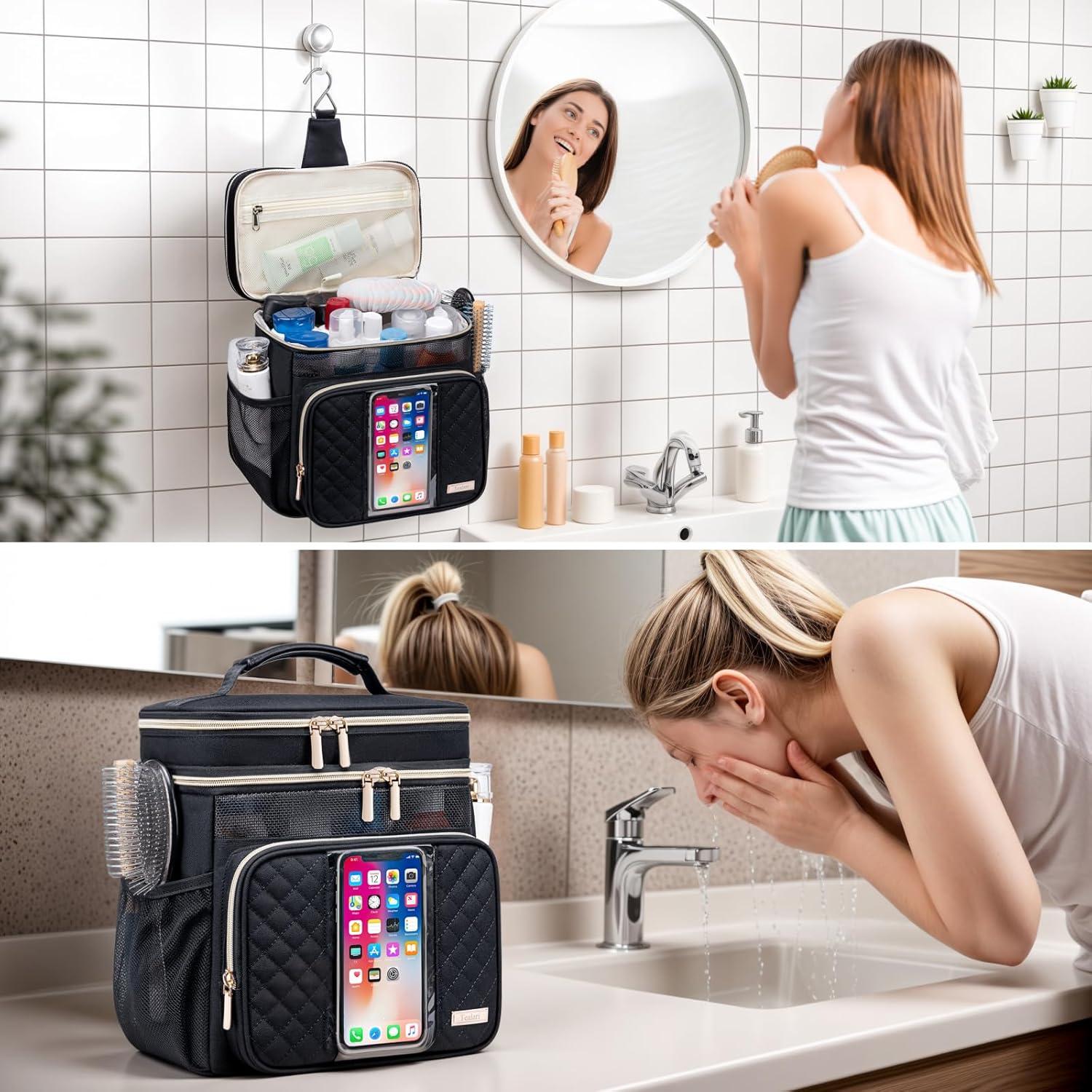 Bolsa de Aseo Grande Unisex Resistente al Agua 26.7x19.6x28.4cm