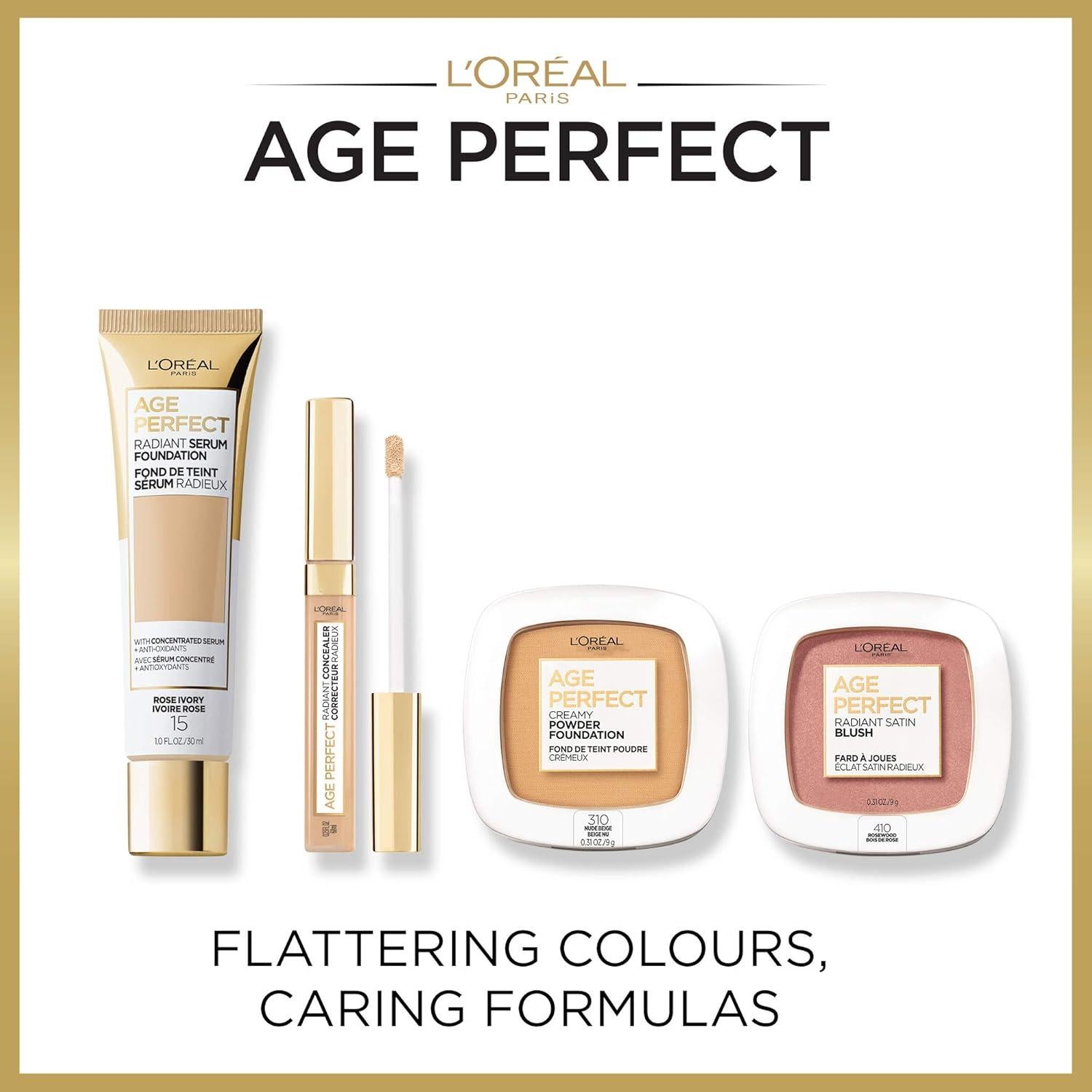 Base en Polvo Cremosa L'Oreal Paris Age Perfect 320 Beige Cálido 8.8g