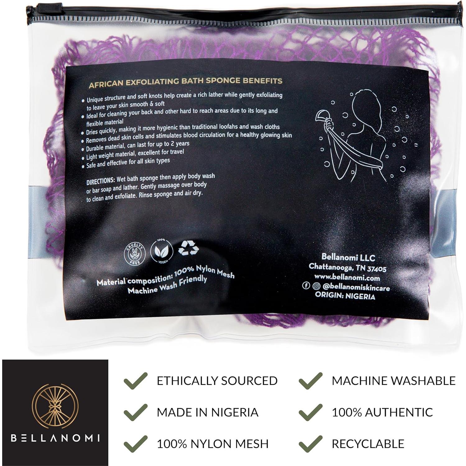 Esponja Exfoliante Africana Bellanomi 114 cm - Limpiador de Espalda