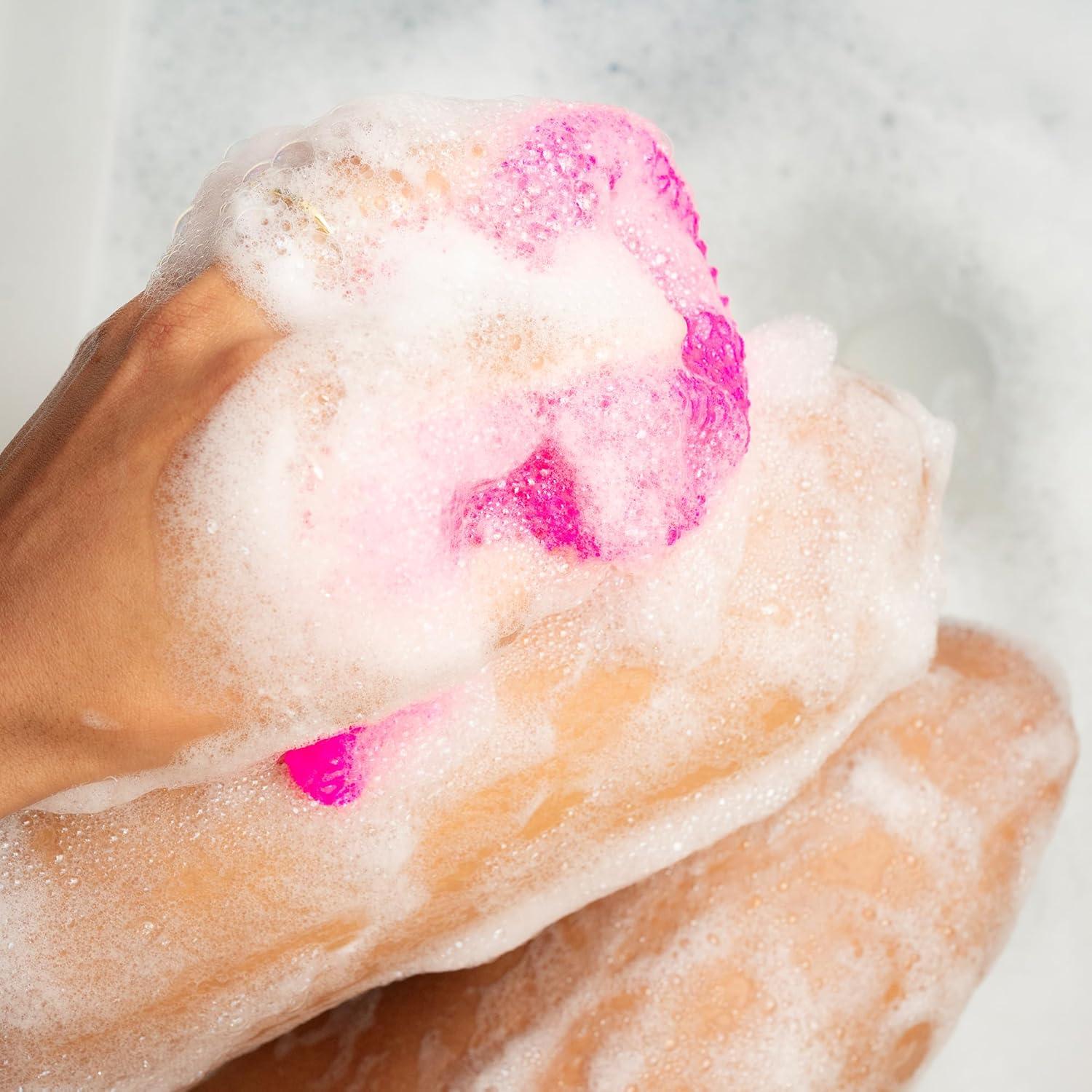 Esponja Exfoliante Africana AFRIKI - 2 Cuentas, Amarillo/Púrpura