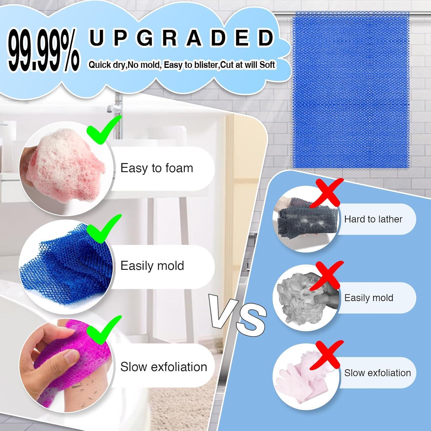 Esponja de Red Africana SpiralScgv - 4 Piezas Exfoliantes 30x80cm