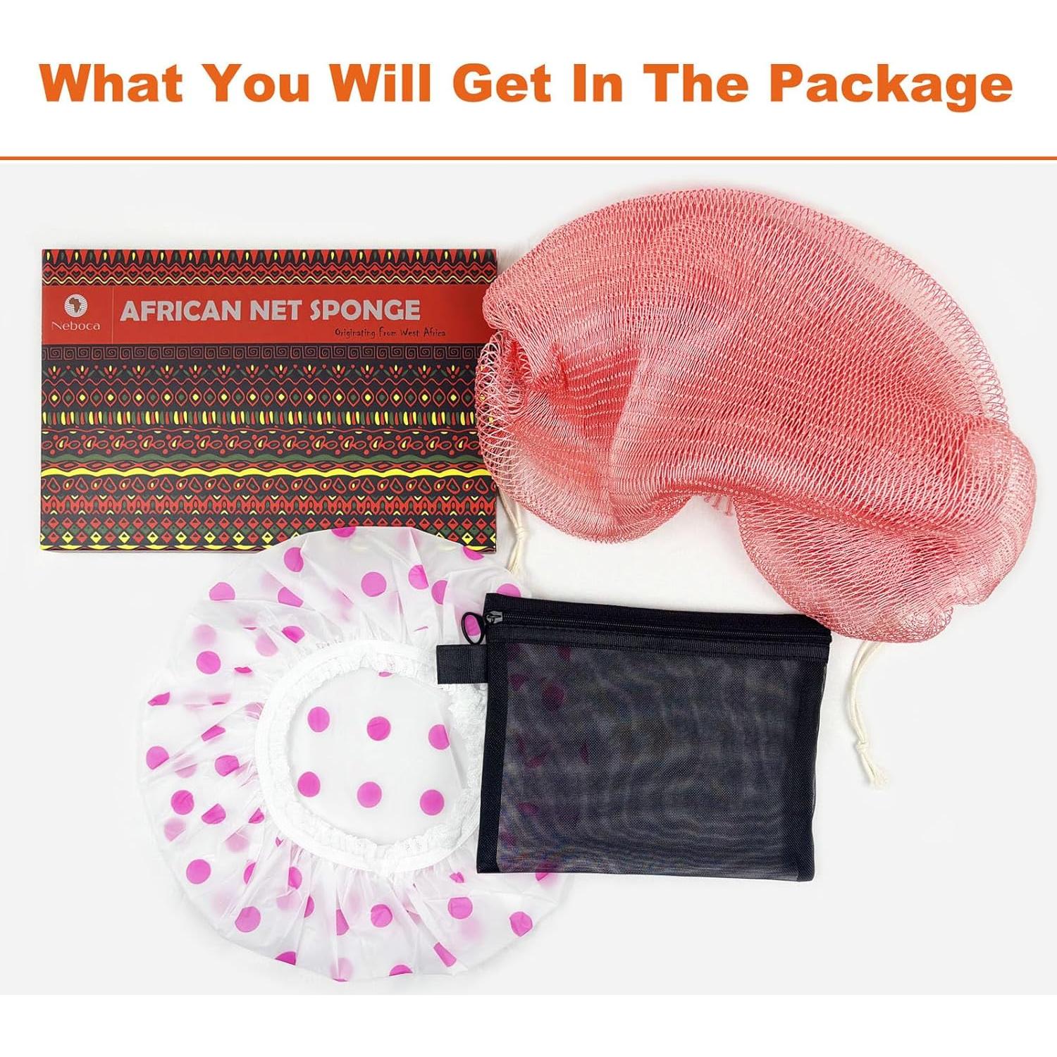 Esponja Exfoliante Africana NEBOCA Rosa - Limpieza Profunda