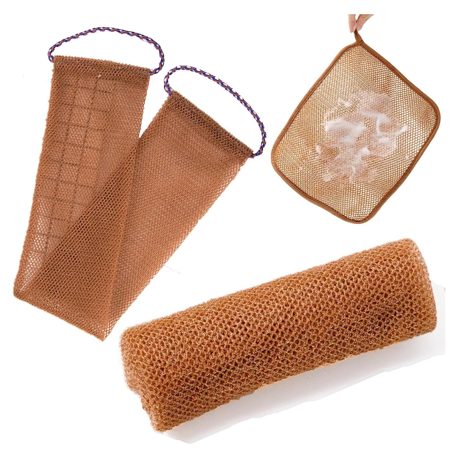 Esponja de Red Africana Vootcker 3 Piezas Exfoliantes
