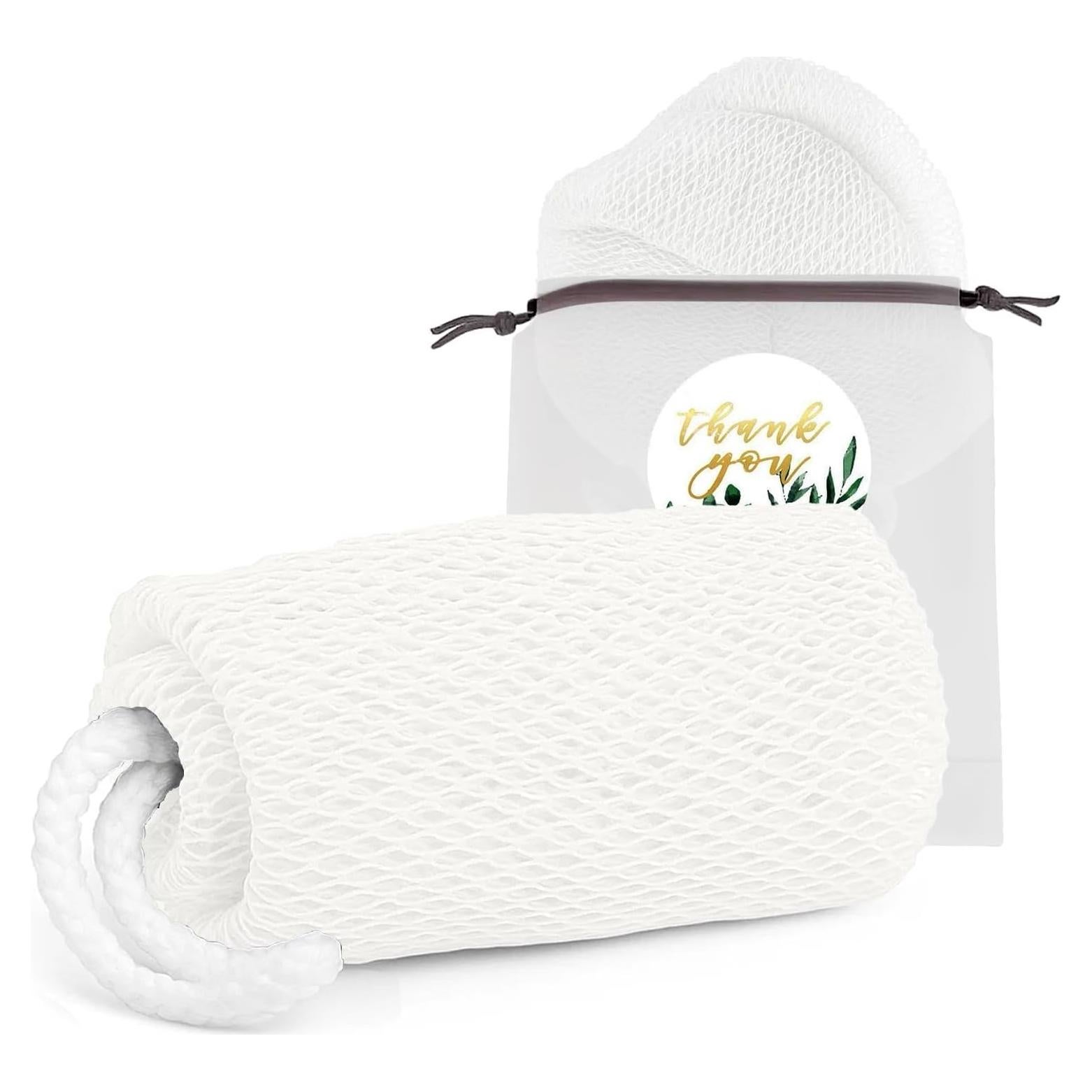 Esponja de Baño Exfoliante YATCHA Loofah 120 cm Nylon Blanco