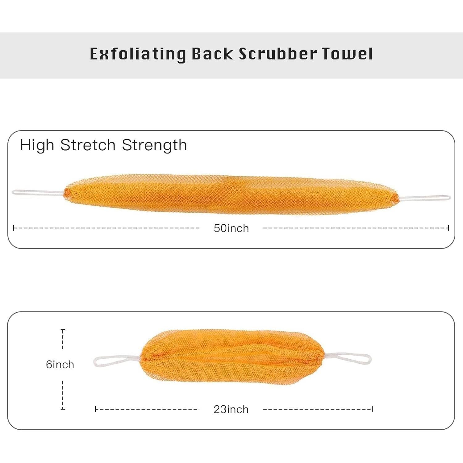 Esponja de Baño Exfoliante YATCHA Loofah 120 cm Nylon Blanco