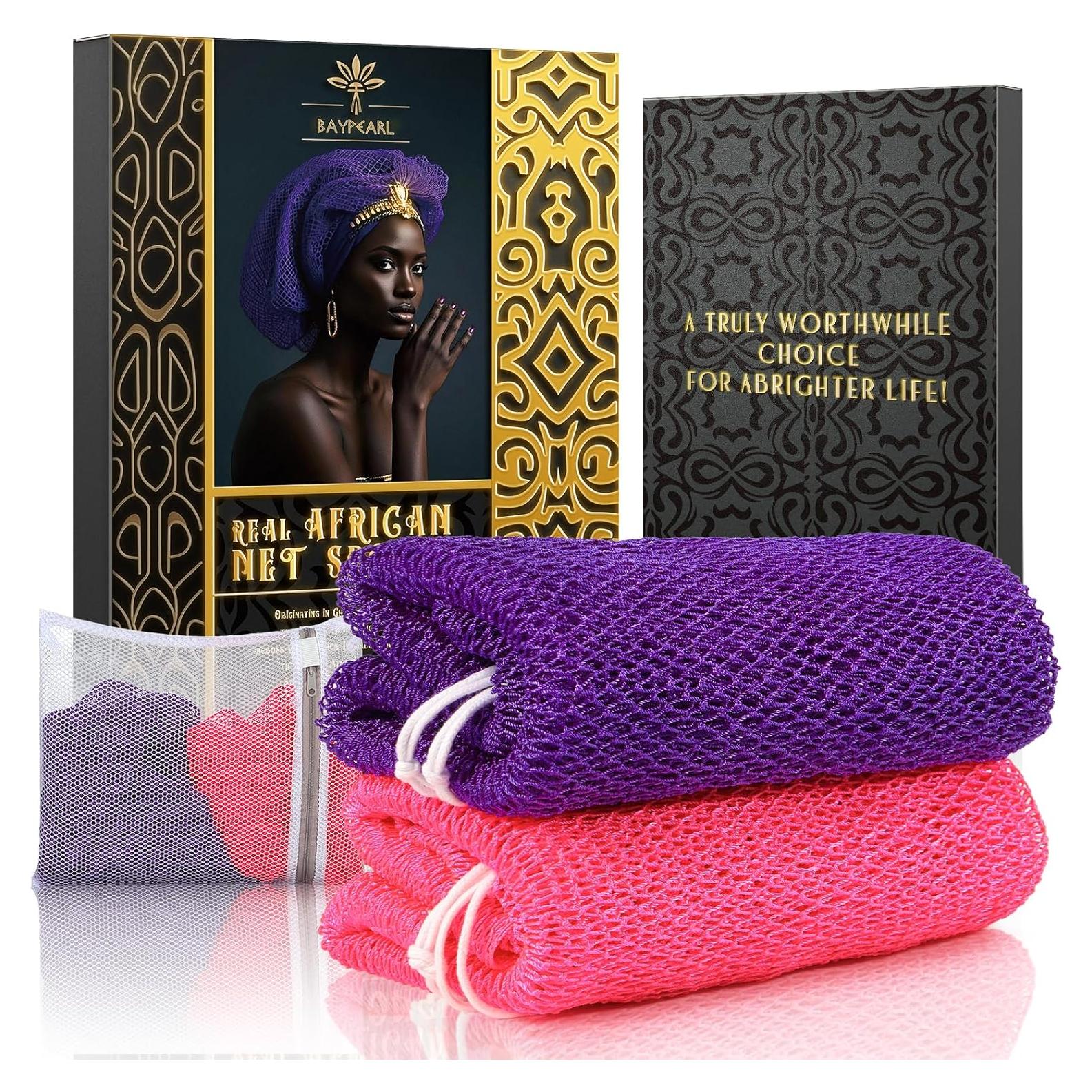 Esponjas de Red Africana Baypearl - 2 Piezas Exfoliantes