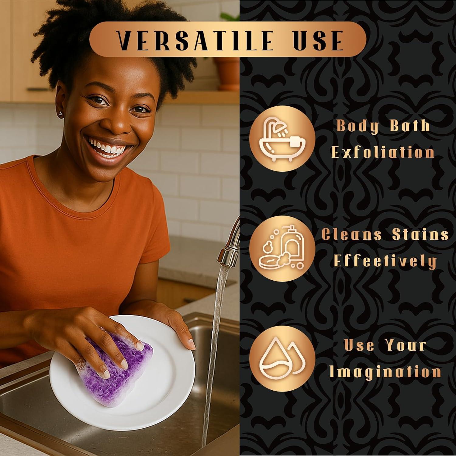 Esponjas de Red Africana Baypearl - 2 Piezas Exfoliantes