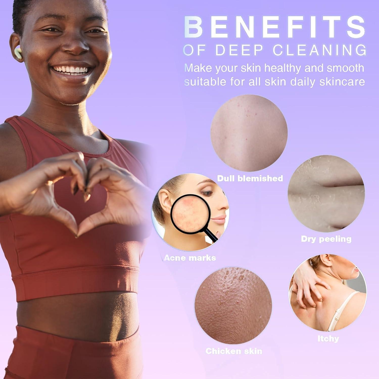 Esponja de Baño Africana 4 Piezas Nylon Exfoliante 30x80 cm