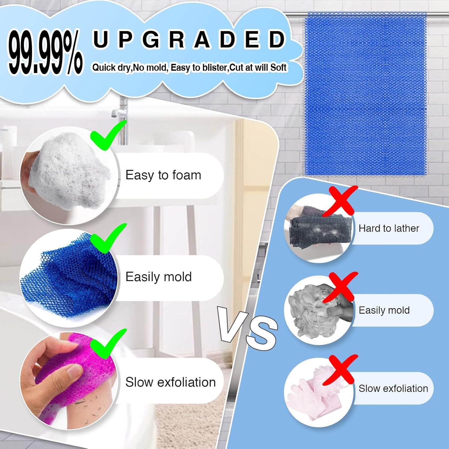 Esponja de Red Africana SpiralScgv - 4 Piezas Exfoliantes 30x80cm