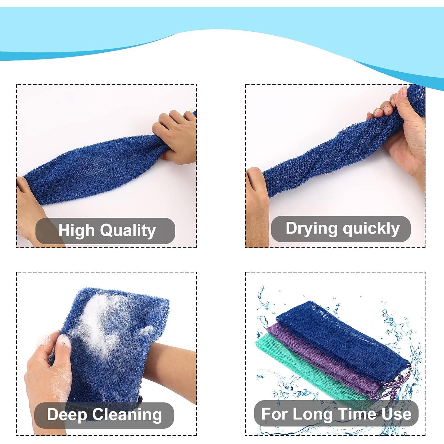 3 Esponjas Exfoliantes Africanas QCWN para Ducha y Baño