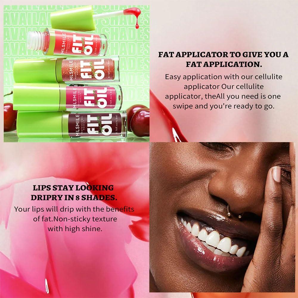 Aceite de Labios Hidratante MLS9 Set A - 4 Colores Brillantes