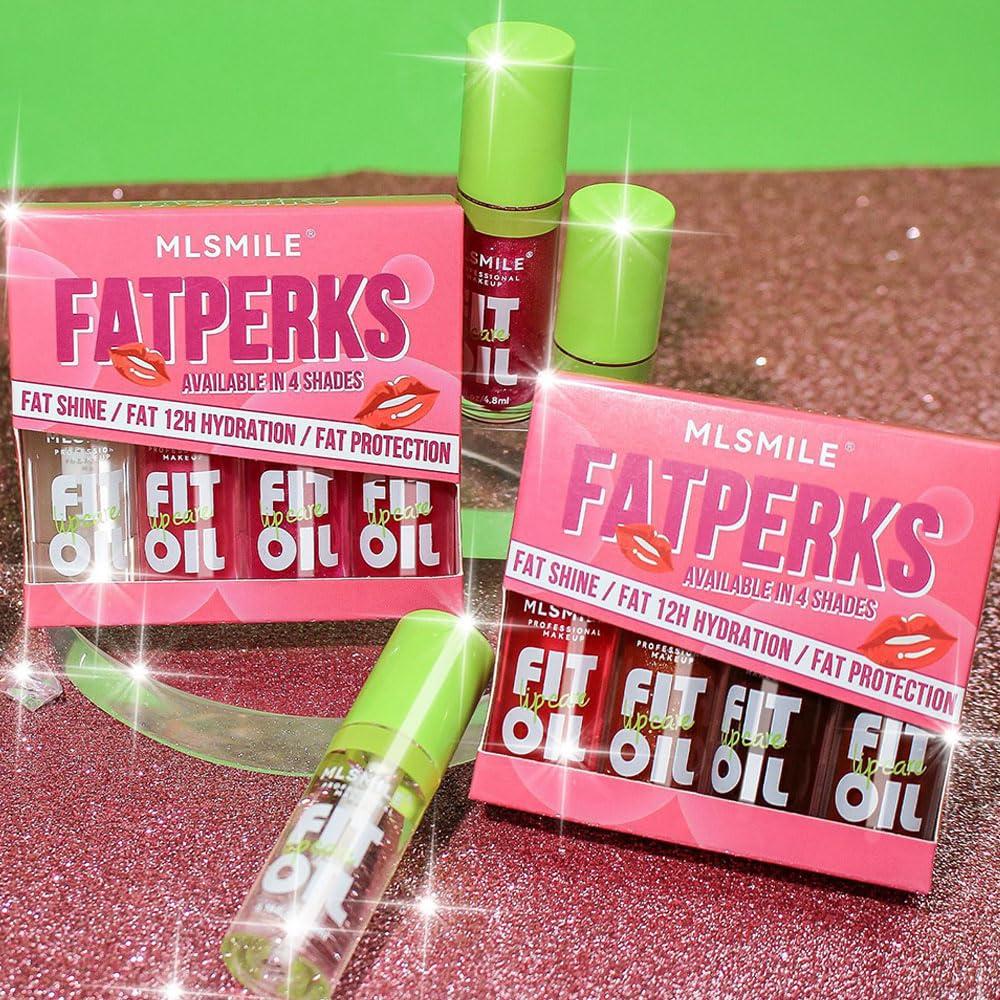 Aceite de Labios Hidratante MLS9 Set A - 4 Colores Brillantes