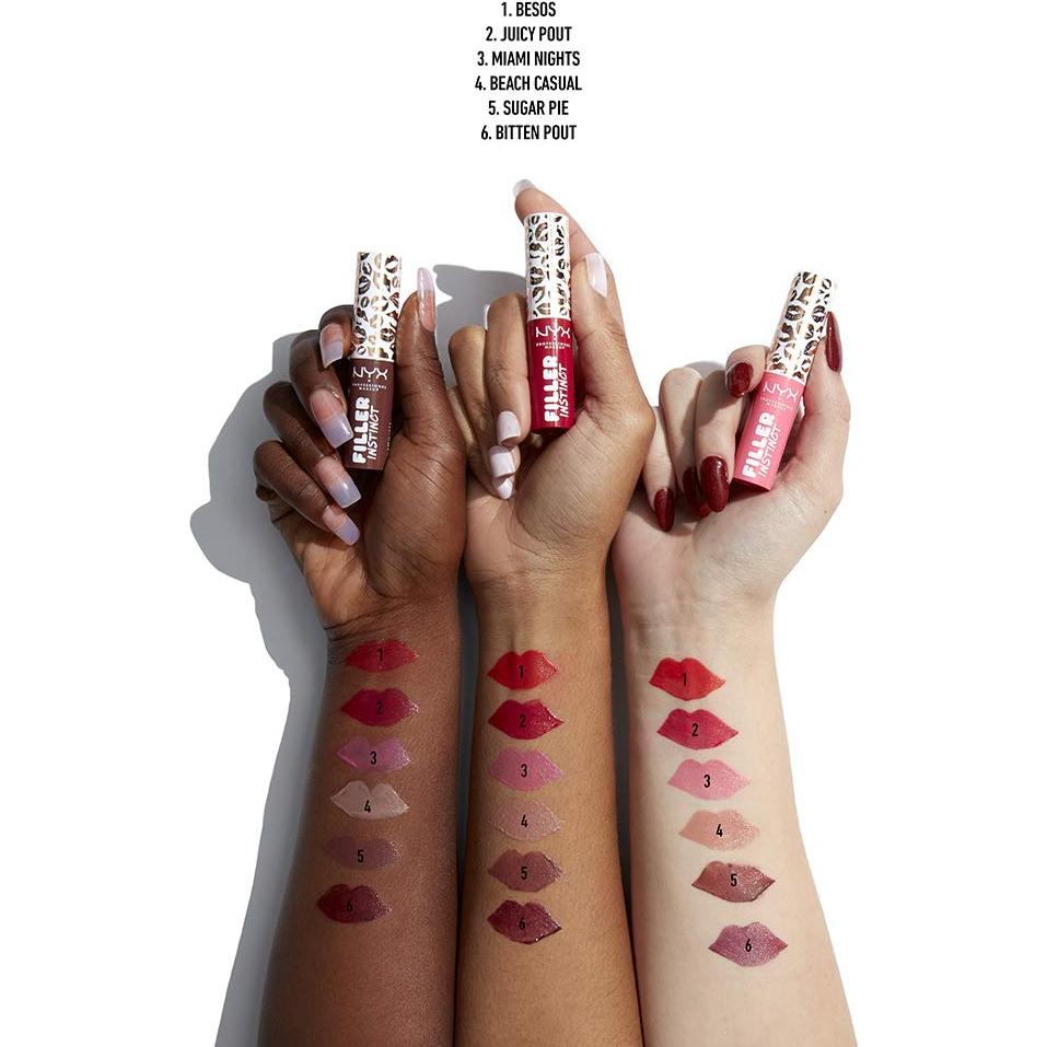 Lápiz Labial Voluminizador NYX Filler Instinct 2.54g Rojo Cereza