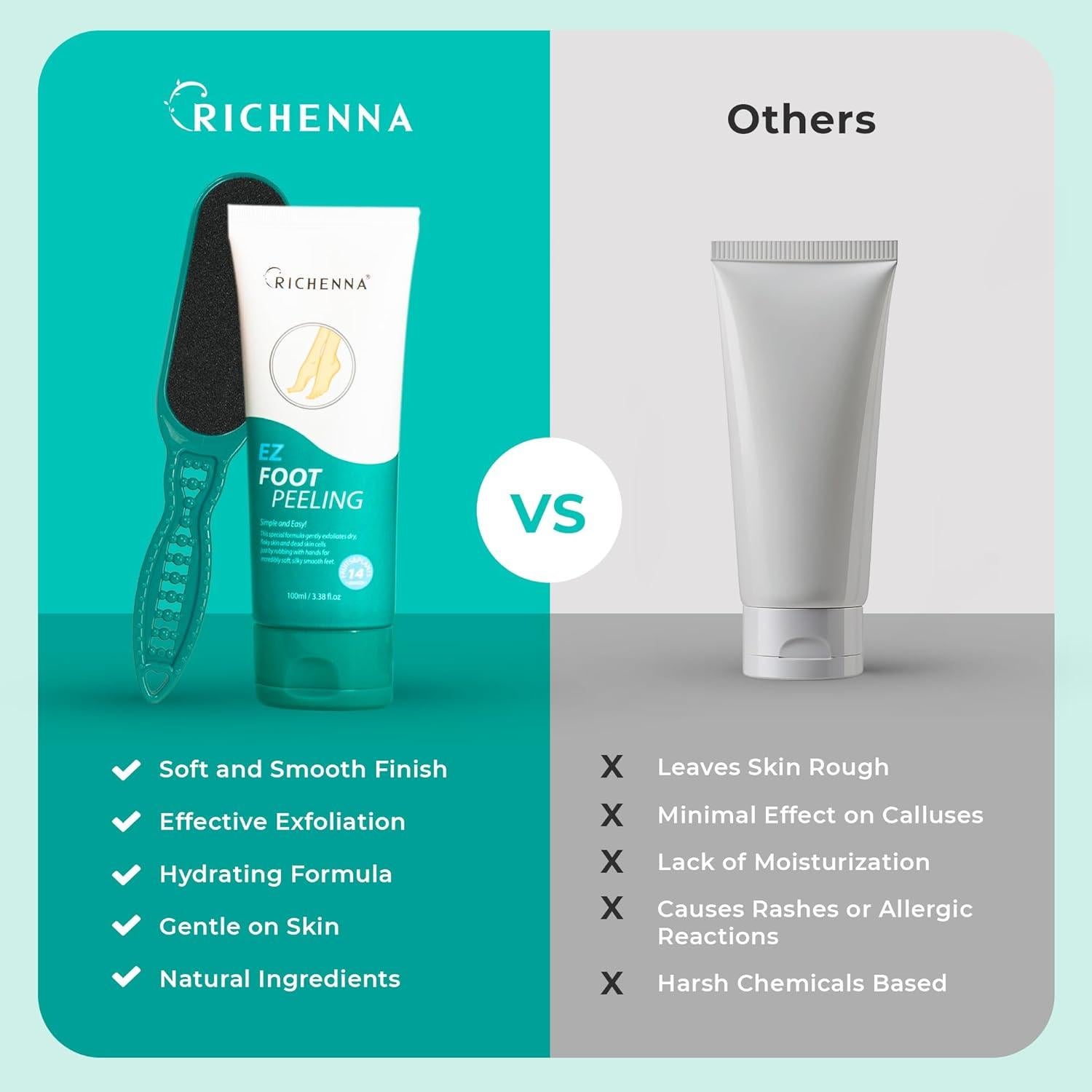 Crema para Pies Richenna EZ - Exfoliante y Hidratante 100ml