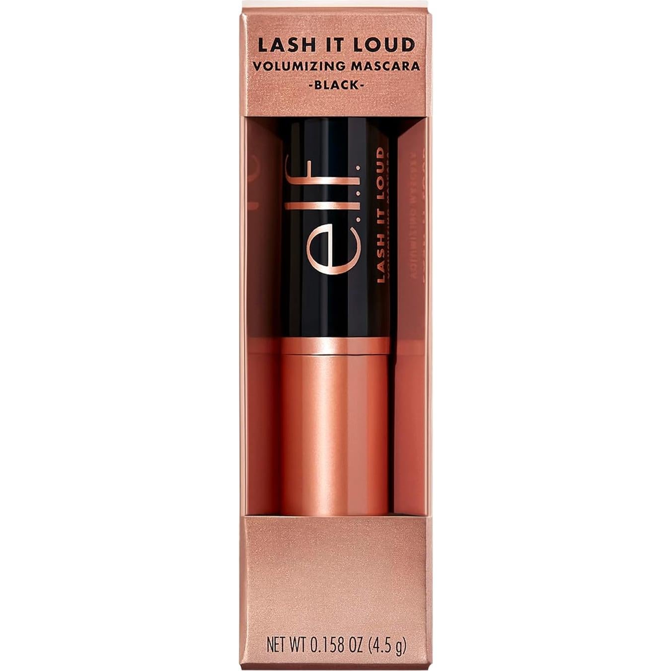 Máscara Voluminizadora e.l.f. Lash It Loud 4.5g Negra Vegana