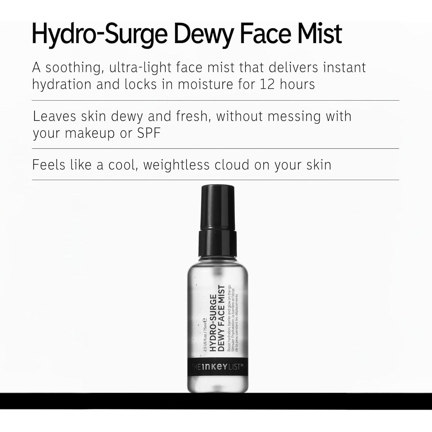 Bruma Hidratante The INKEY List Hydro-Surge 76.3 ml Sin Fragancia