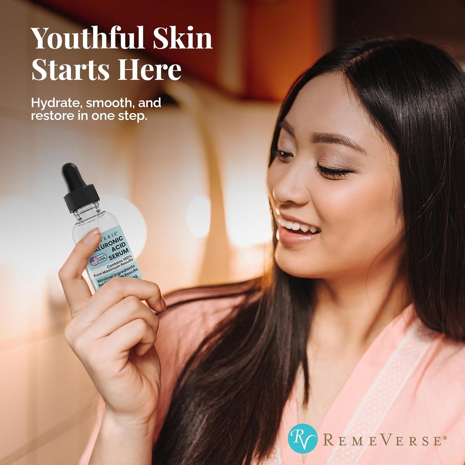 Suero de Ácido Hialurónico RemeVerse 28.35 g - Hidratación Intensiva