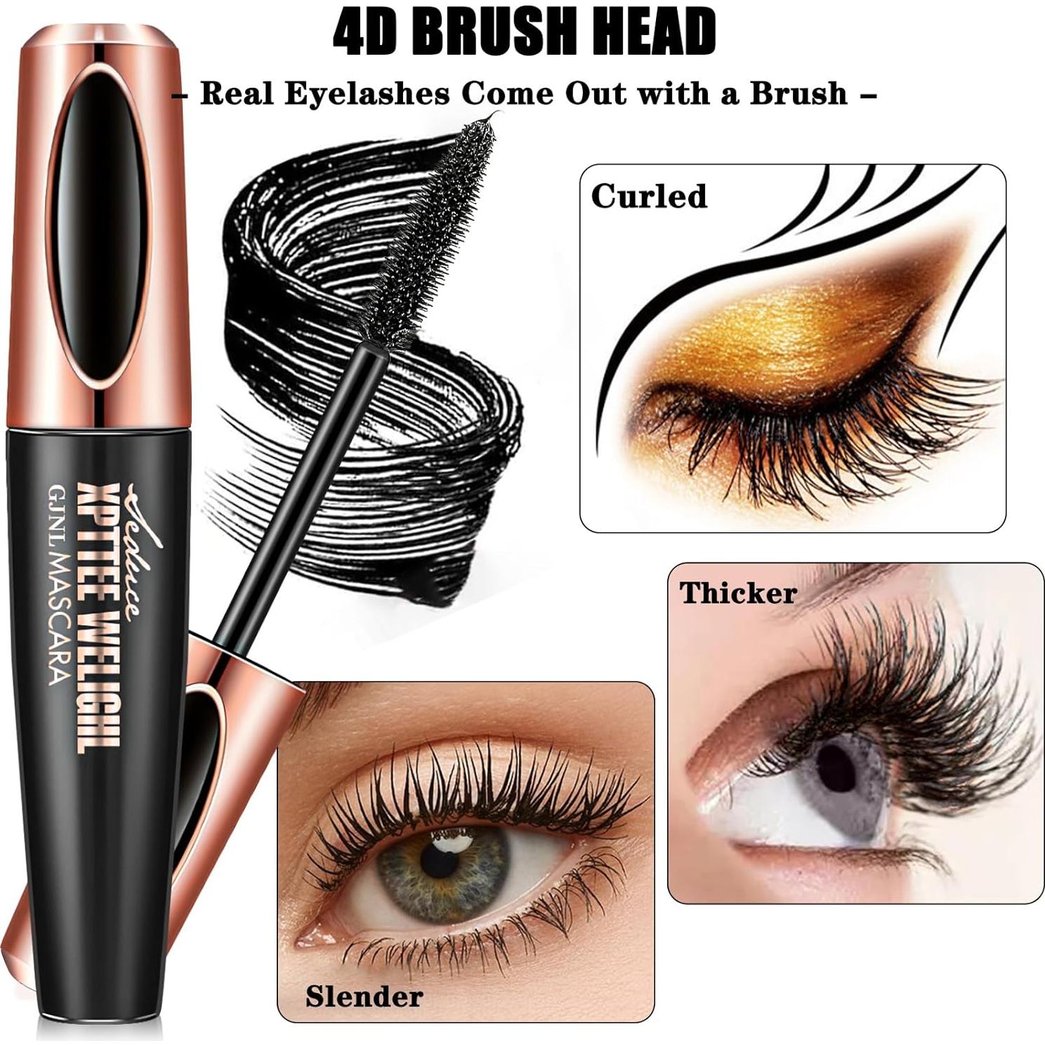 Máscara de Pestañas GJNL 4D Impermeable Volumen y Longitud