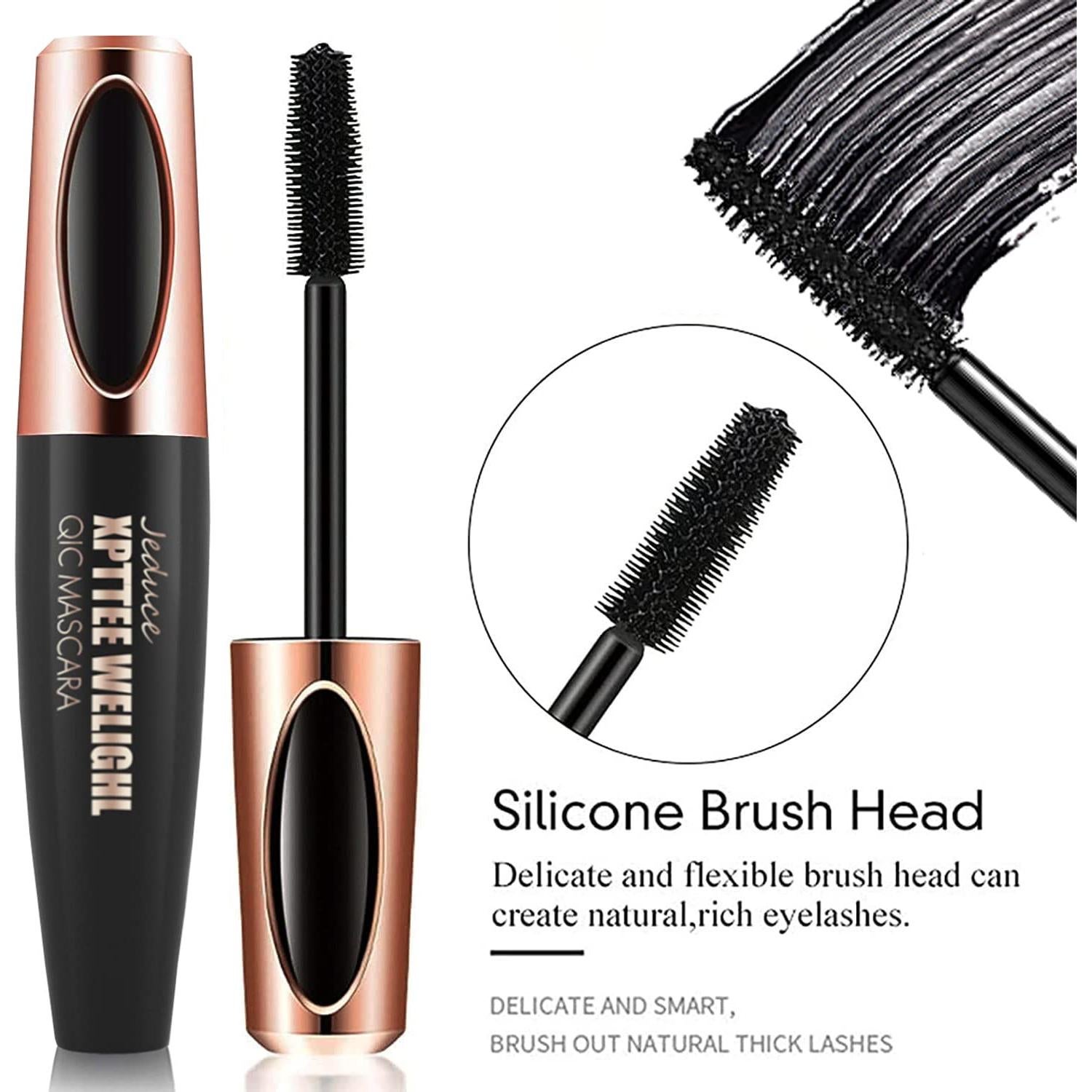 Máscara de Pestañas de Fibra de Seda 4D Alisesun - Paquete de 4