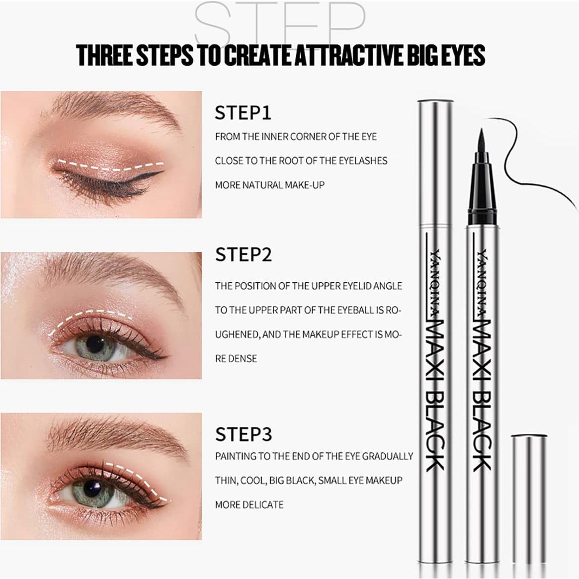 Kit de Maquillaje de Ojos Vibely 5 Piezas - Máscara, Delineador, Cejas