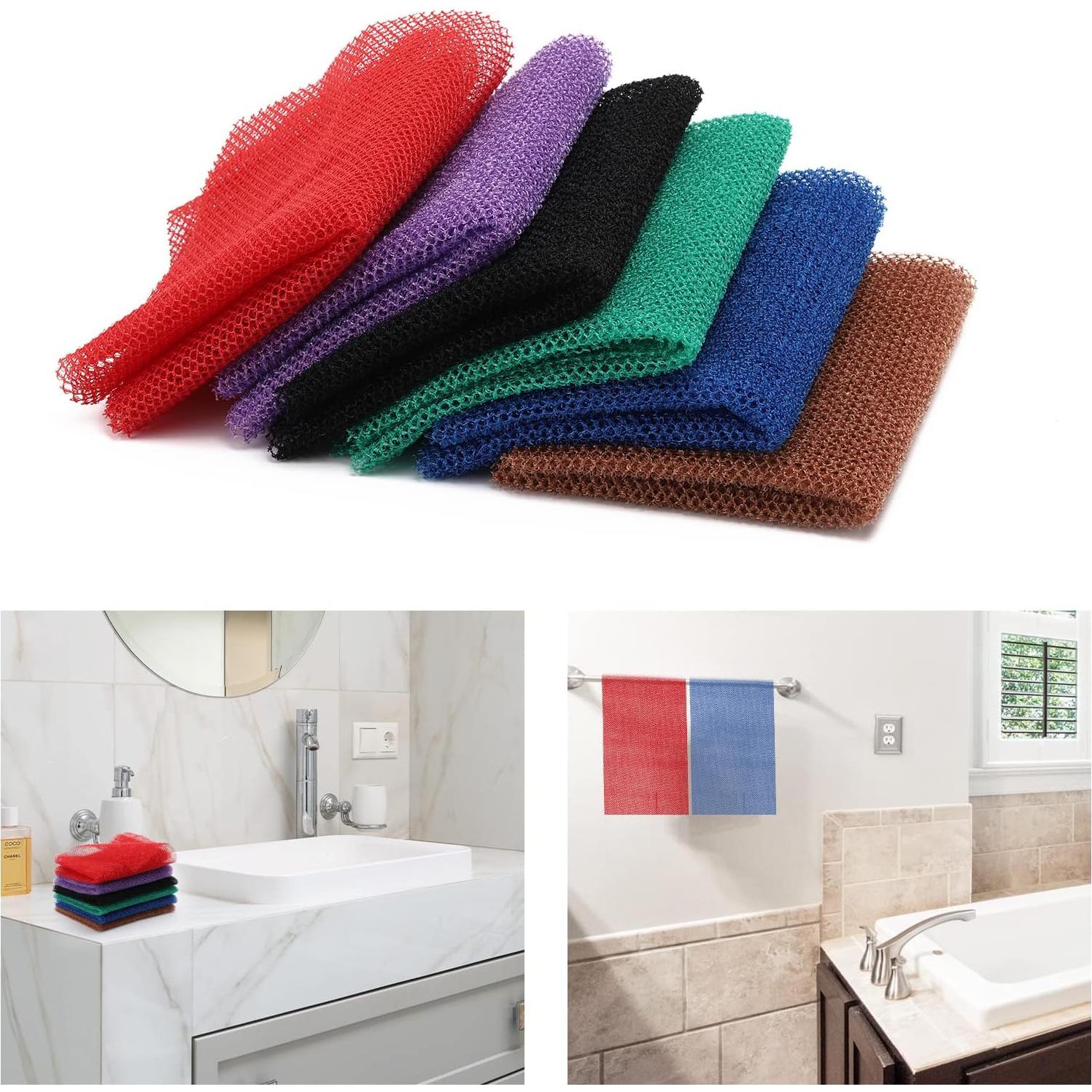 Esponja de Red Africana BTYMS - 6 Piezas Exfoliantes 30x80 cm