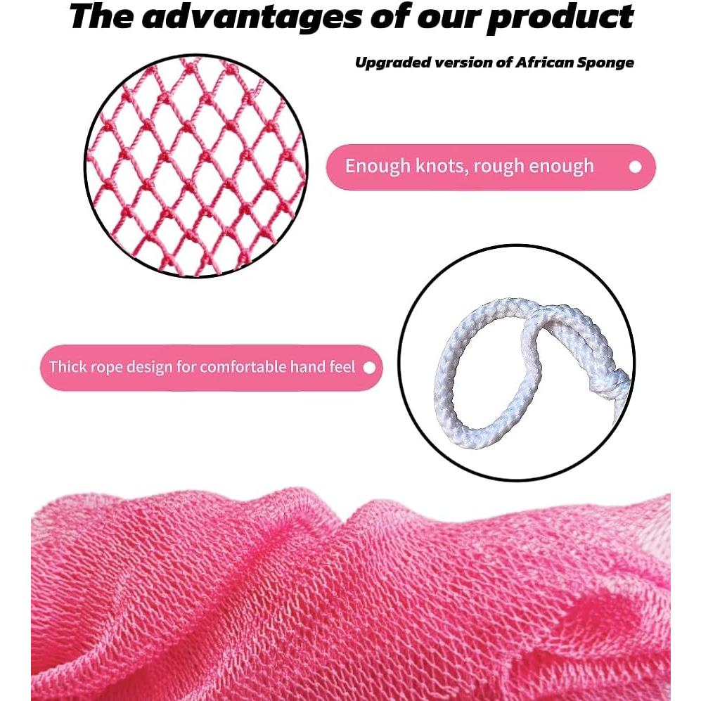 Esponja Exfoliante Africana SPMKTBOZAI Rosa 302 cm