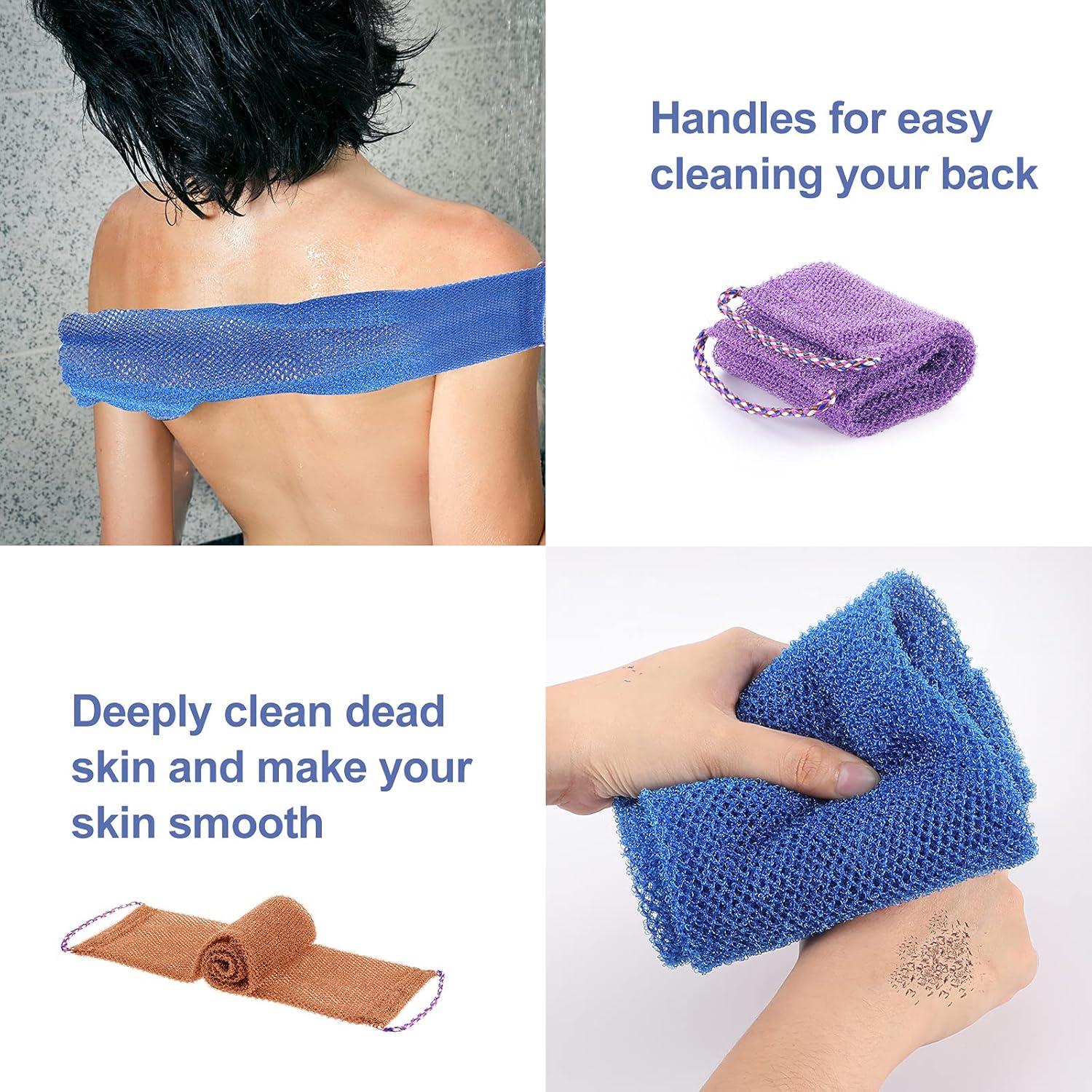 Esponjas Exfoliantes Tegeme 3 Pcs Nylon para Baño con Asa