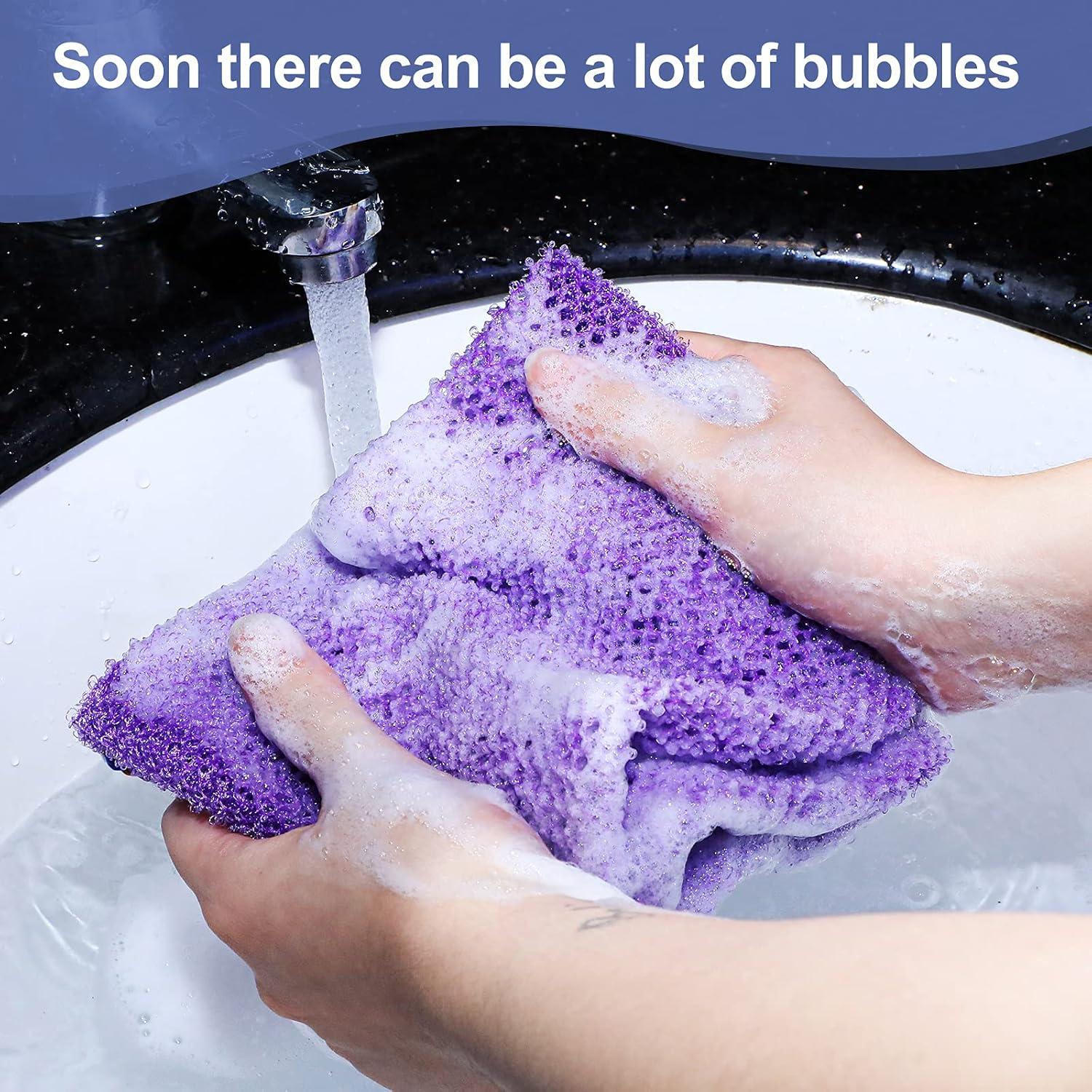 Esponjas Exfoliantes Tegeme 3 Pcs Nylon para Baño con Asa