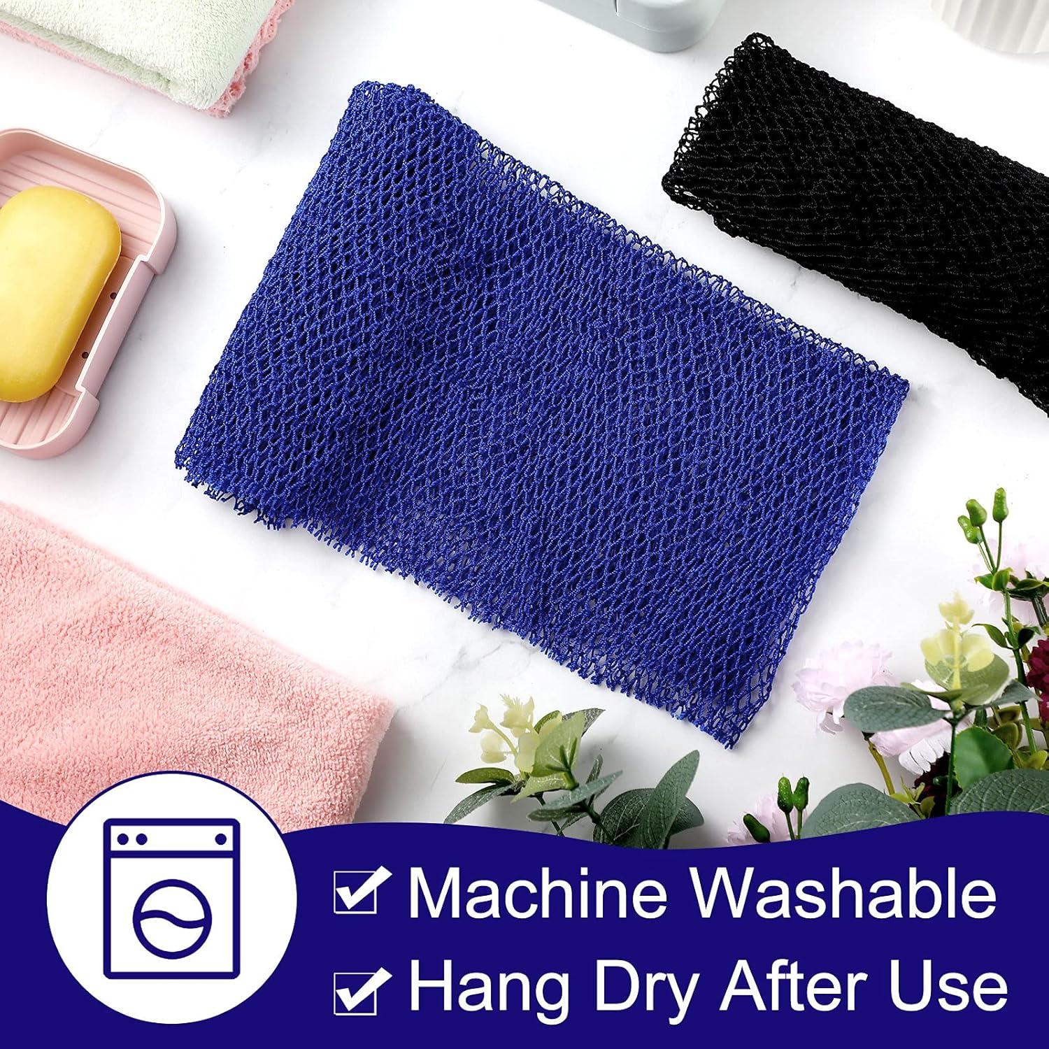 Esponjas de Baño Exfoliantes Patelai 2 Piezas Azul Negro