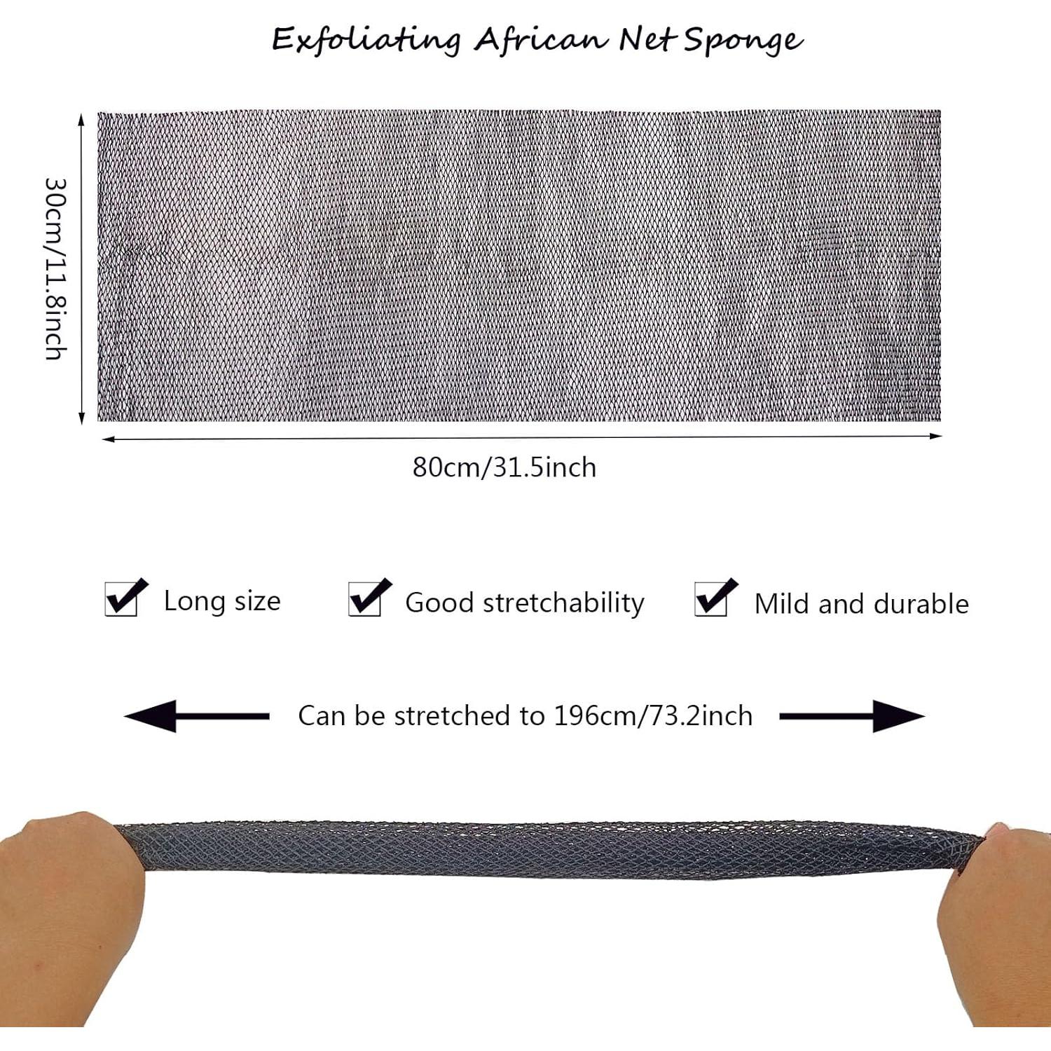 Esponja de Red Exfoliante Africana Petiy Beauty - Negra