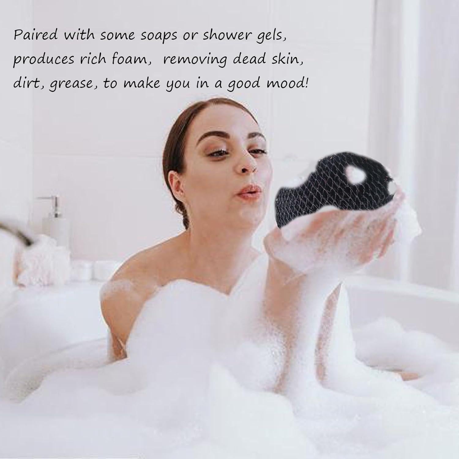 Esponja de Red Exfoliante Africana Petiy Beauty - Negra