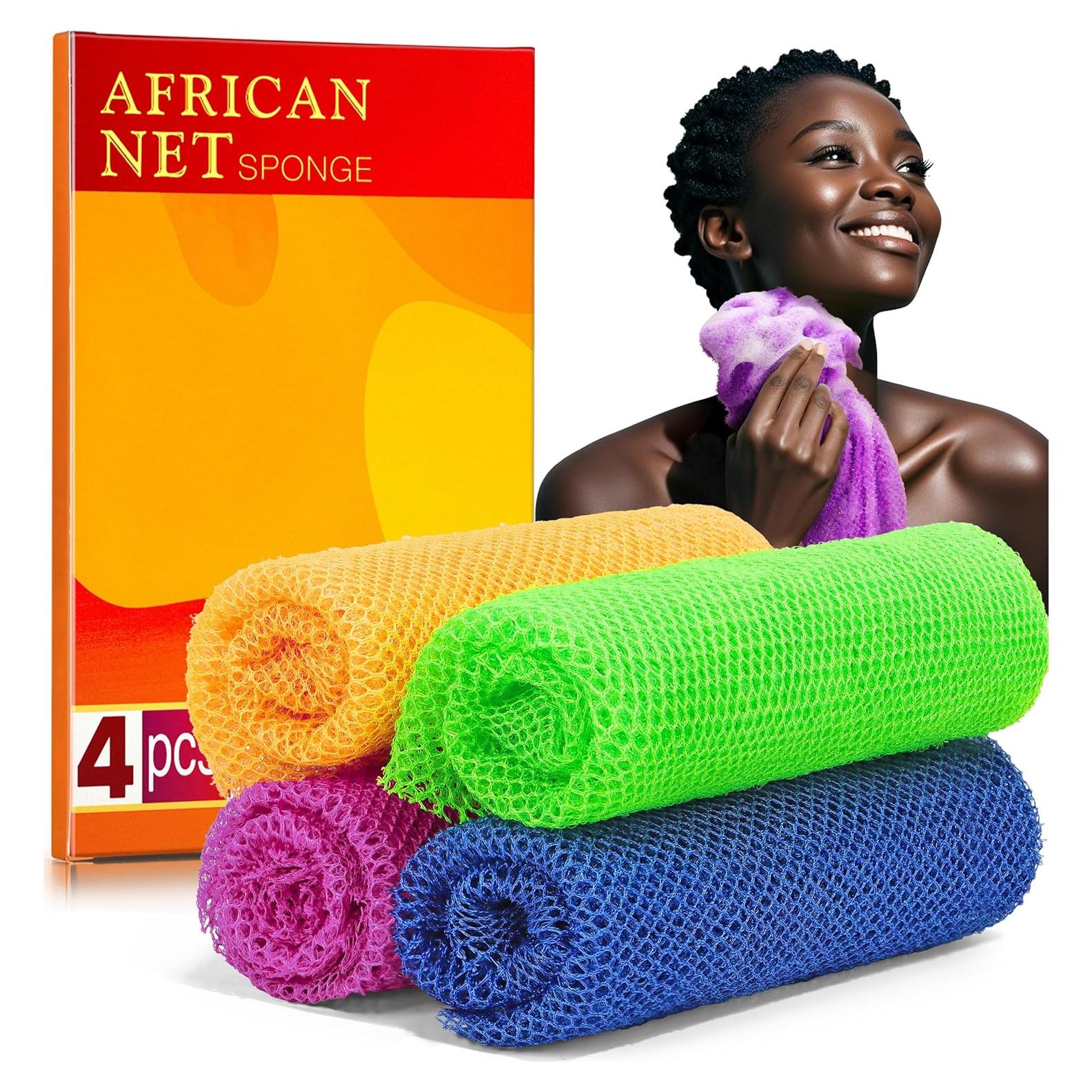 Esponja de Red Africana SpiralScgv - Exfoliación Profunda 4 Piezas