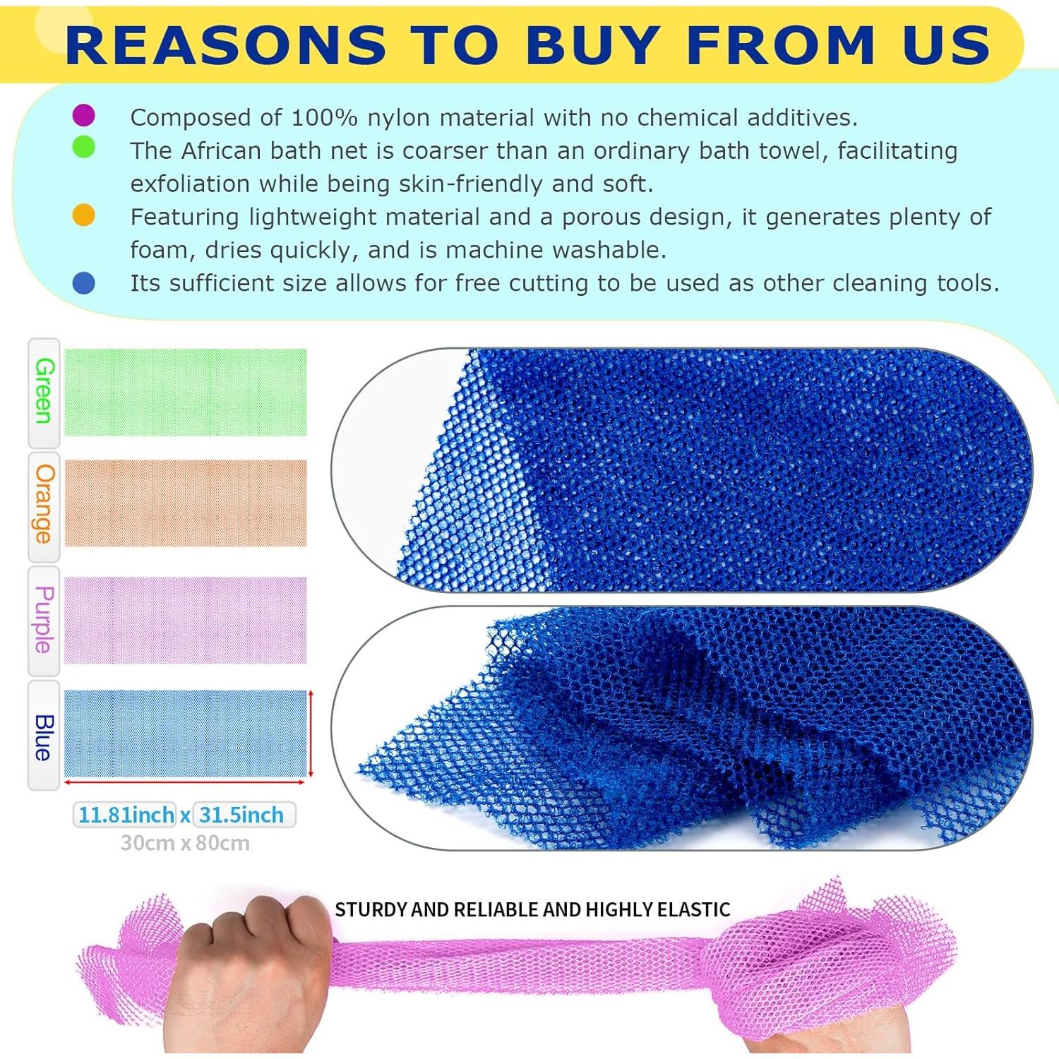 Esponja de Red Africana SpiralScgv - Exfoliación Profunda 4 Piezas