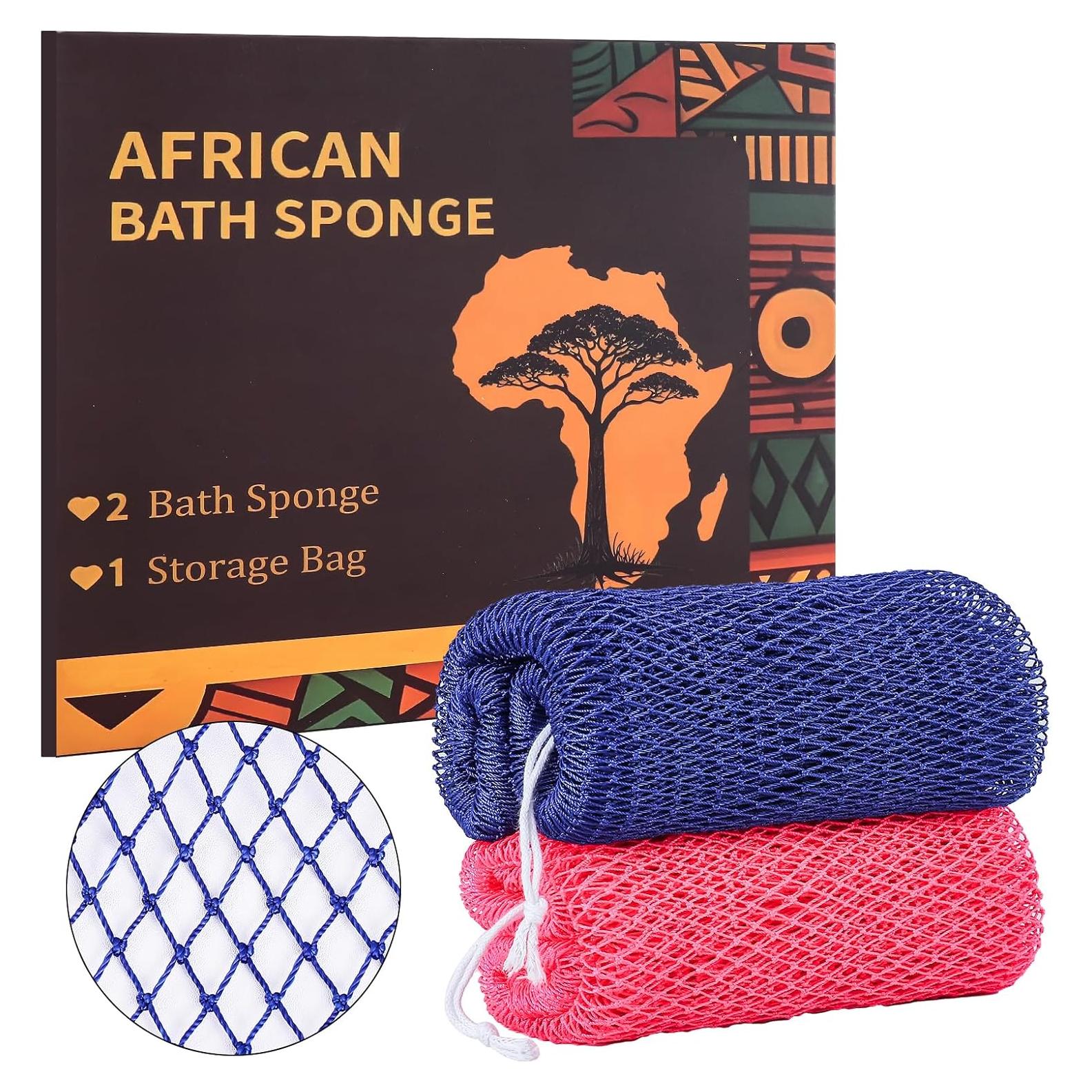 Esponja de Red Africana SpaLands 2 Piezas Exfoliantes 102 cm