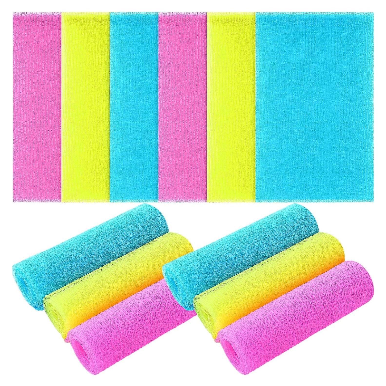 Toalla Exfoliante de Baño Tatuo 12 Piezas 30x90 cm