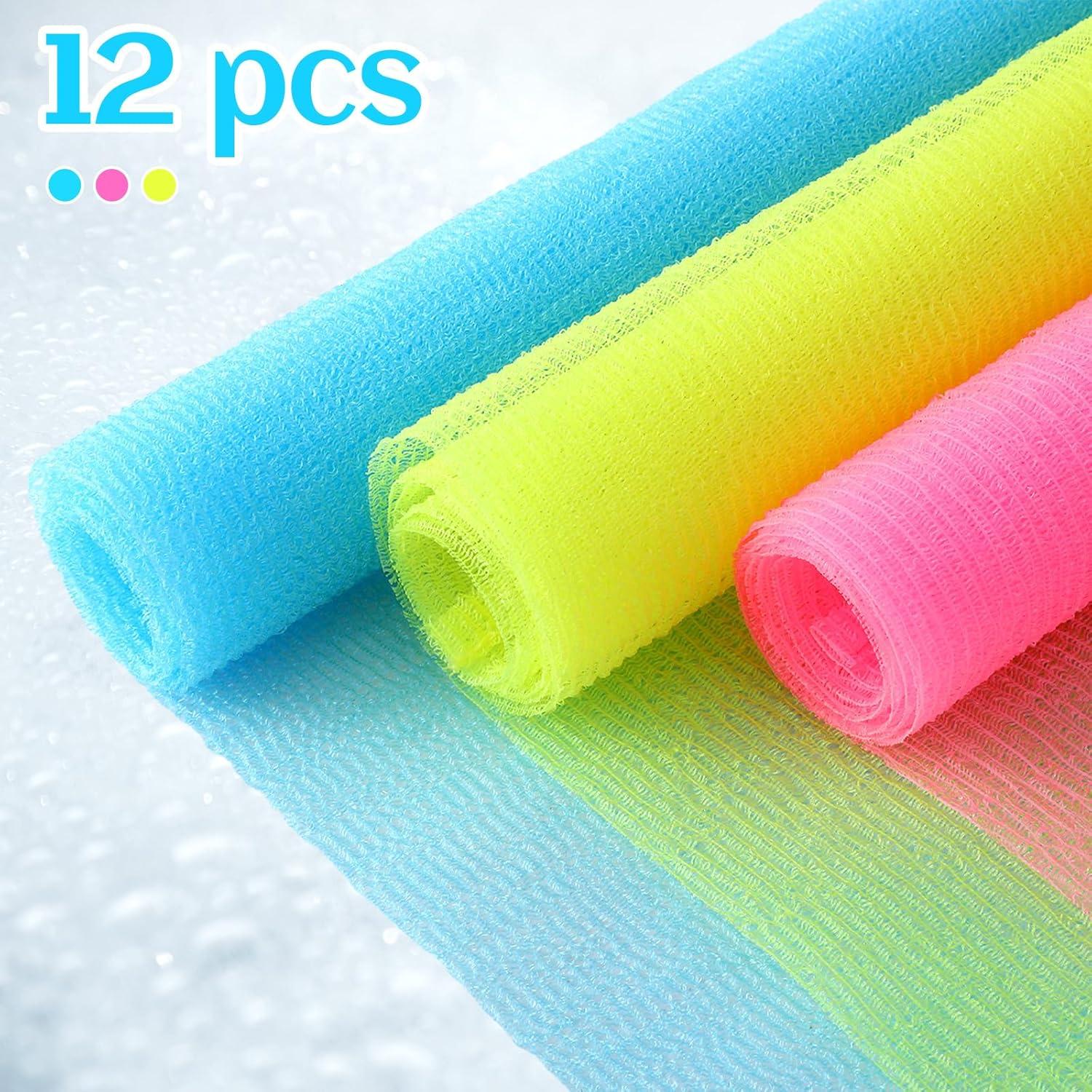 Toalla Exfoliante de Baño Tatuo 12 Piezas 30x90 cm