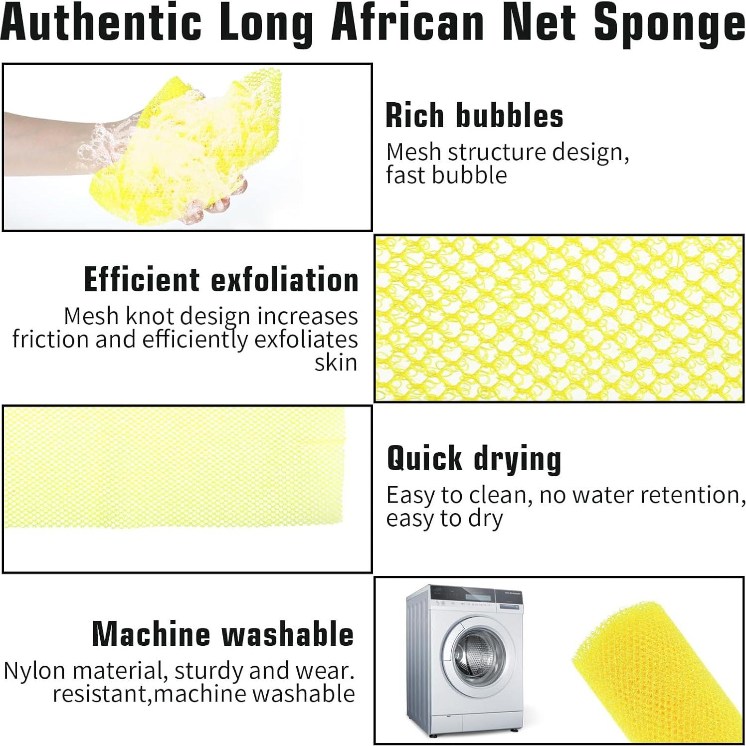 Esponja Exfoliante de Red Africana Lnngub 30x80cm Nylon