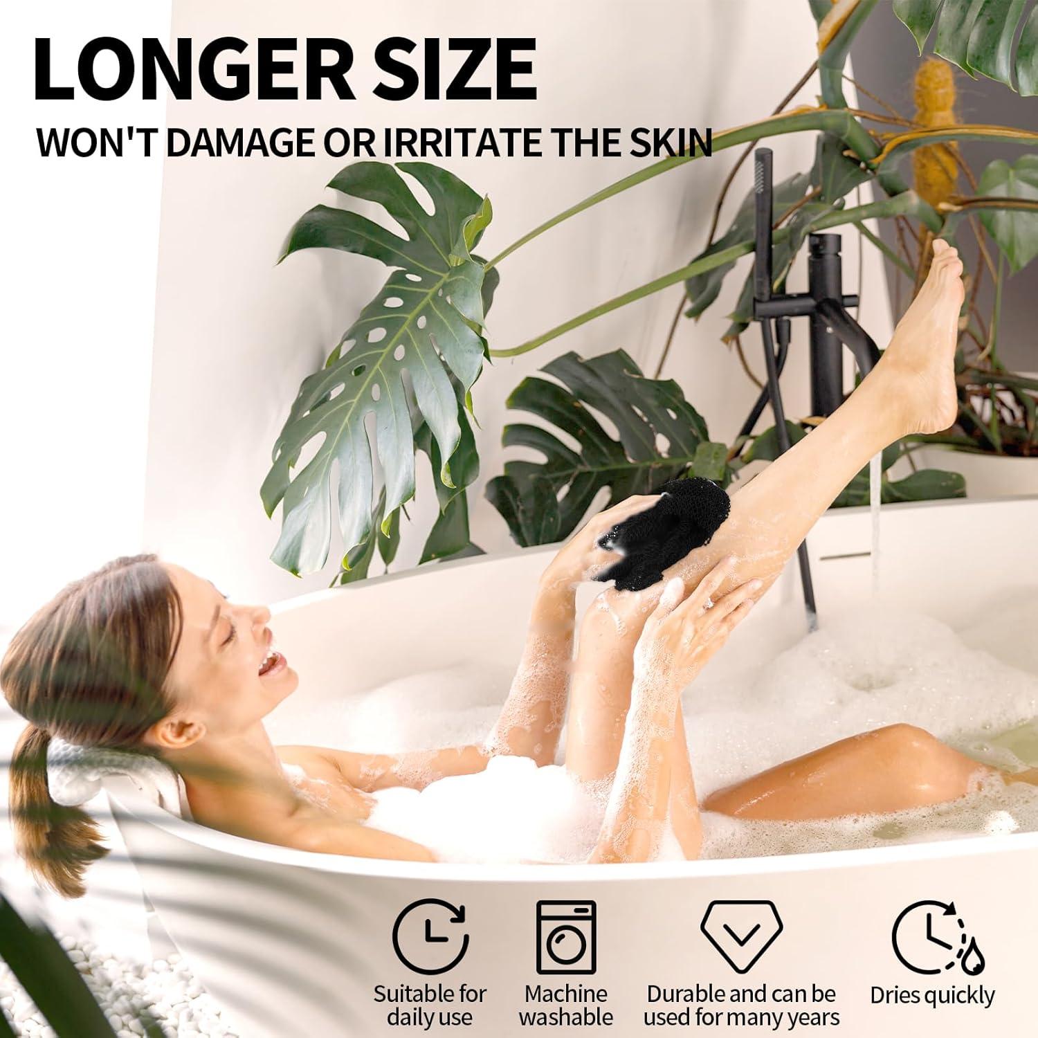 Esponja Exfoliante de Red Africana BOXOB 175cm Nylon Negro