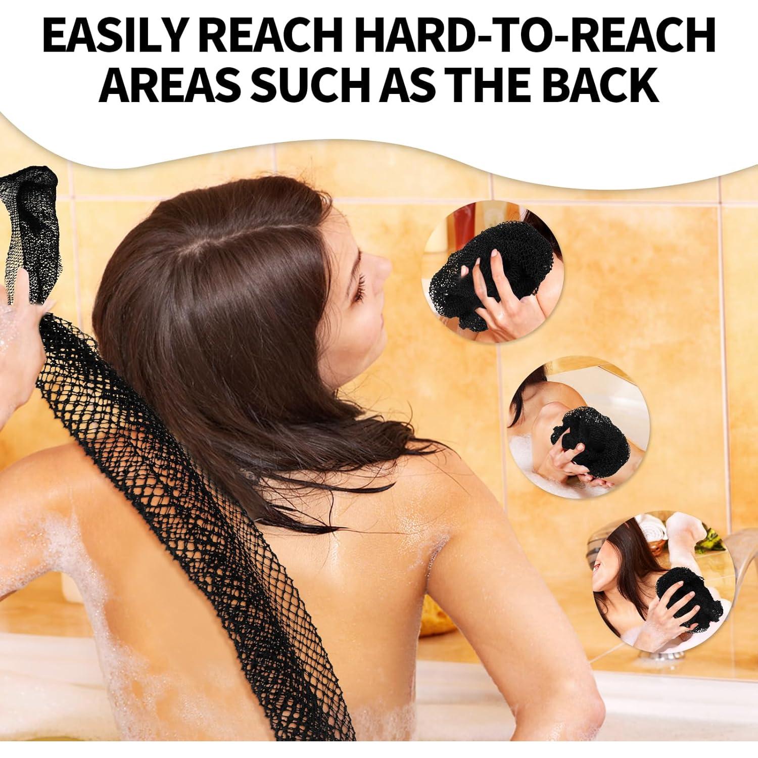 Esponja Exfoliante de Red Africana BOXOB 175cm Nylon Negro