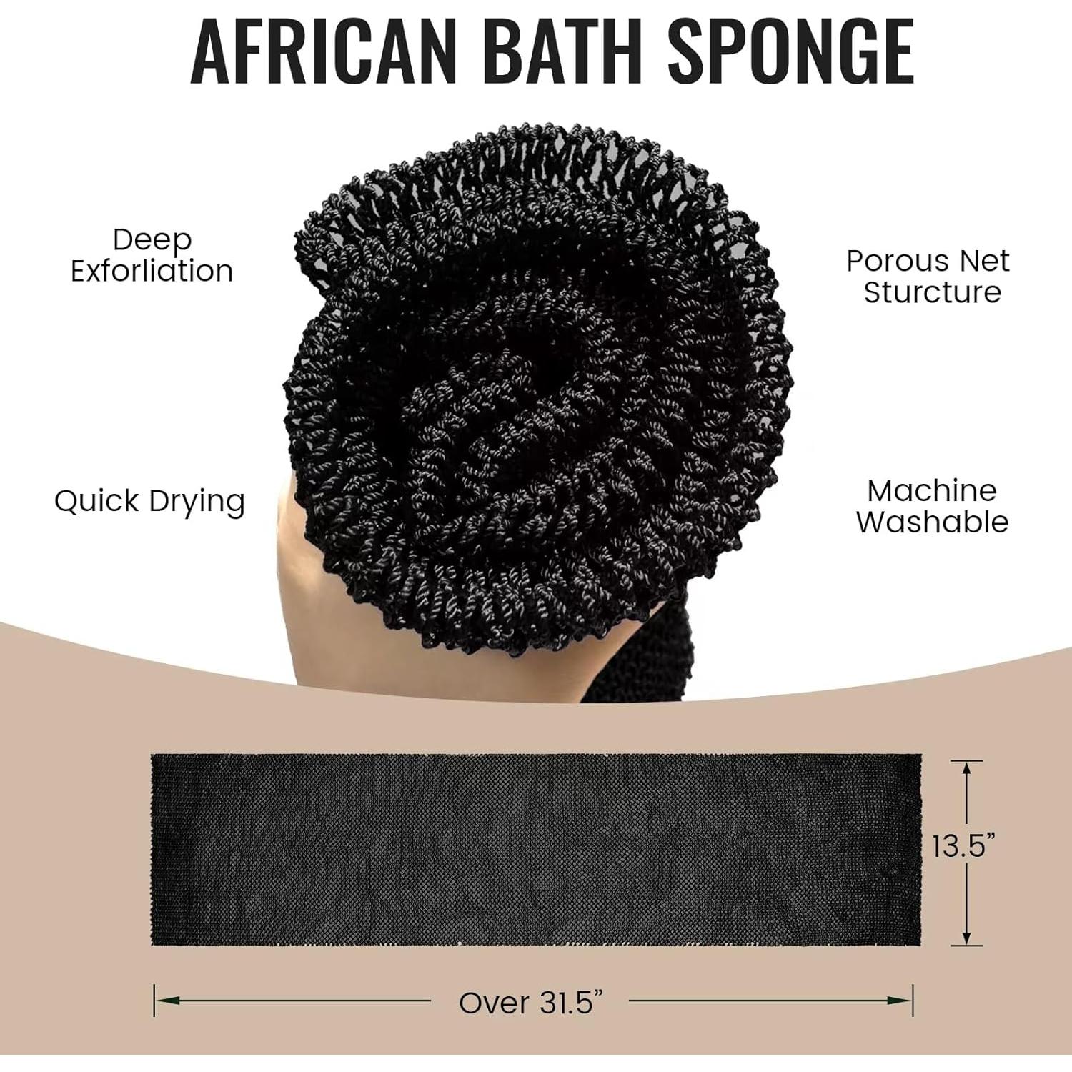 Esponja Exfoliante Africana Zerwhil - Paquete de 2, 79 cm