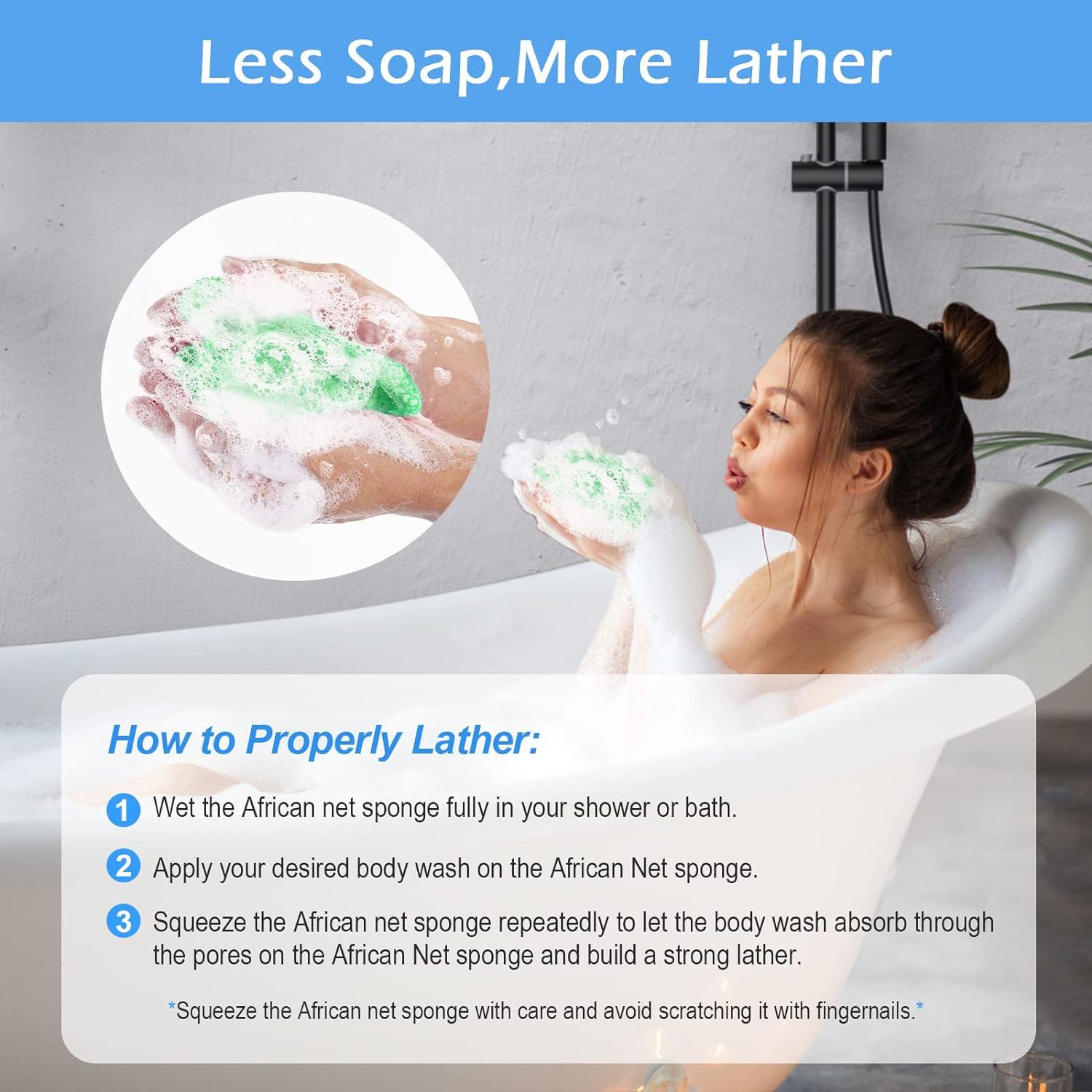 Esponja Exfoliante Africana Zerwhil - Paquete de 2, 79 cm