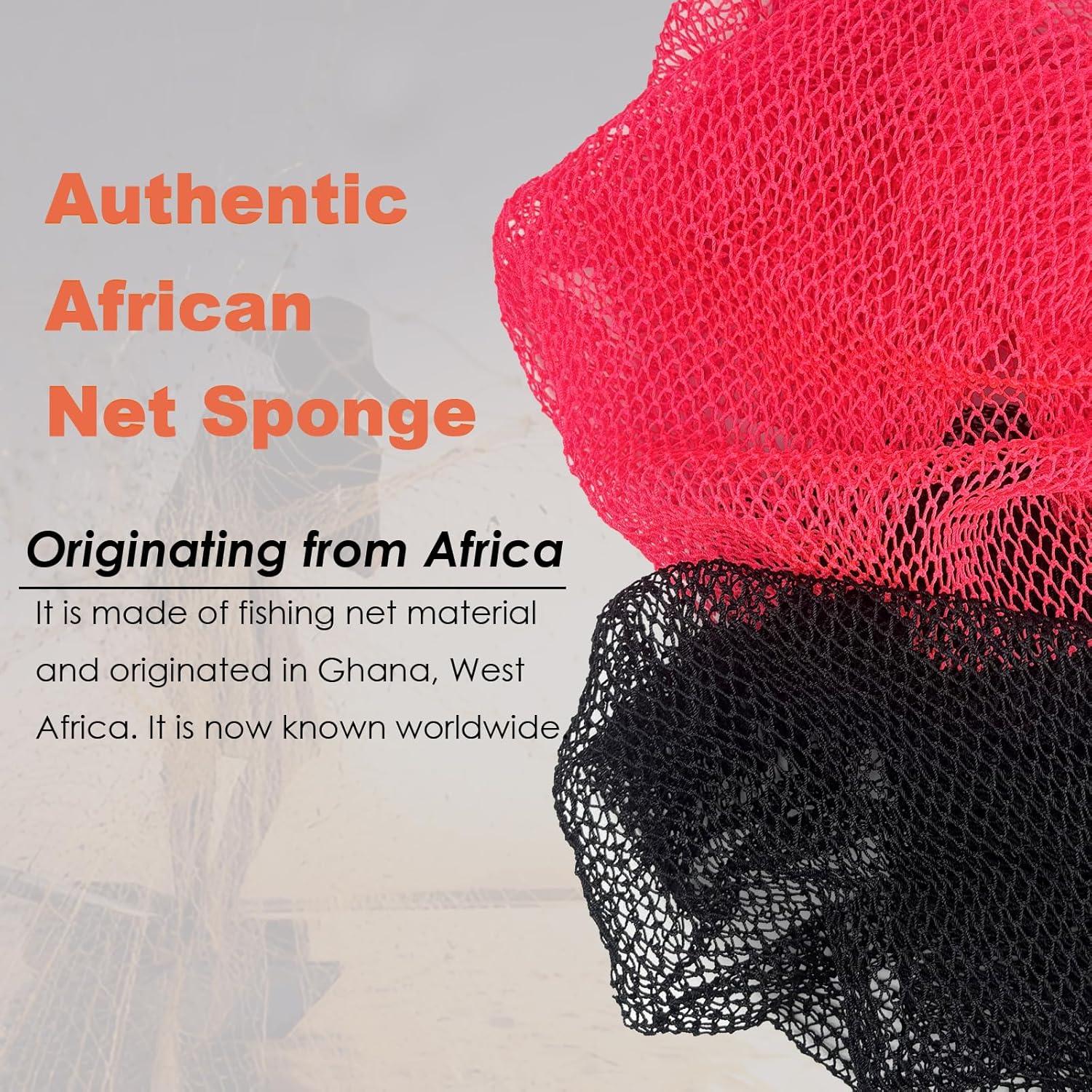 Esponja Exfoliante Africana Neboca Rosa y Negro 25x16.6cm