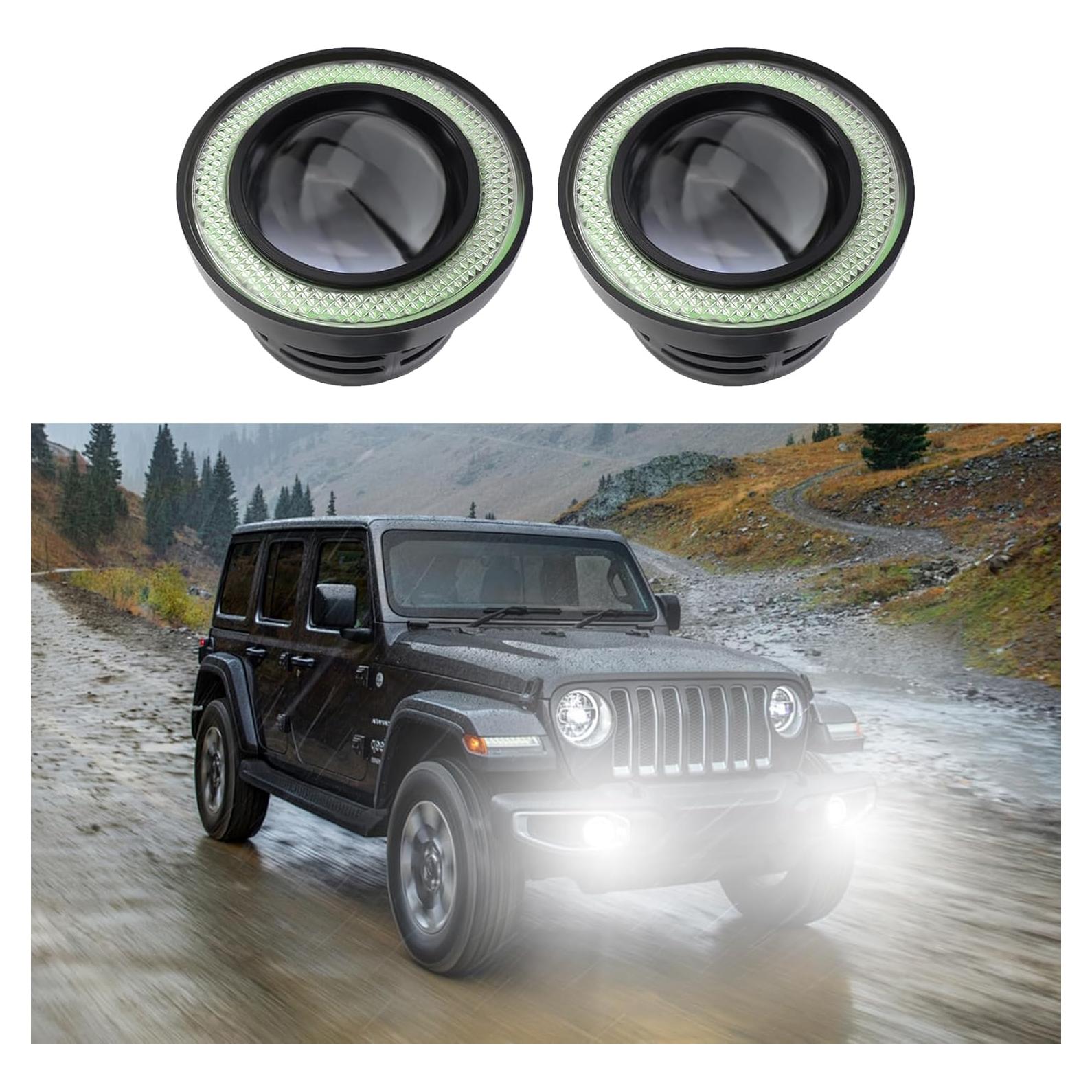 Luces de Niebla LED HEVLE 2.5" Ojo de Ángel Universales