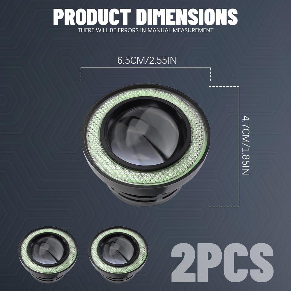 Luces de Niebla LED HEVLE 2.5" Ojo de Ángel Universales