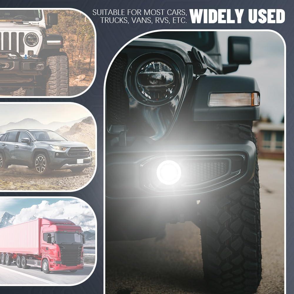 Luces de Niebla LED HEVLE 2.5" Ojo de Ángel Universales